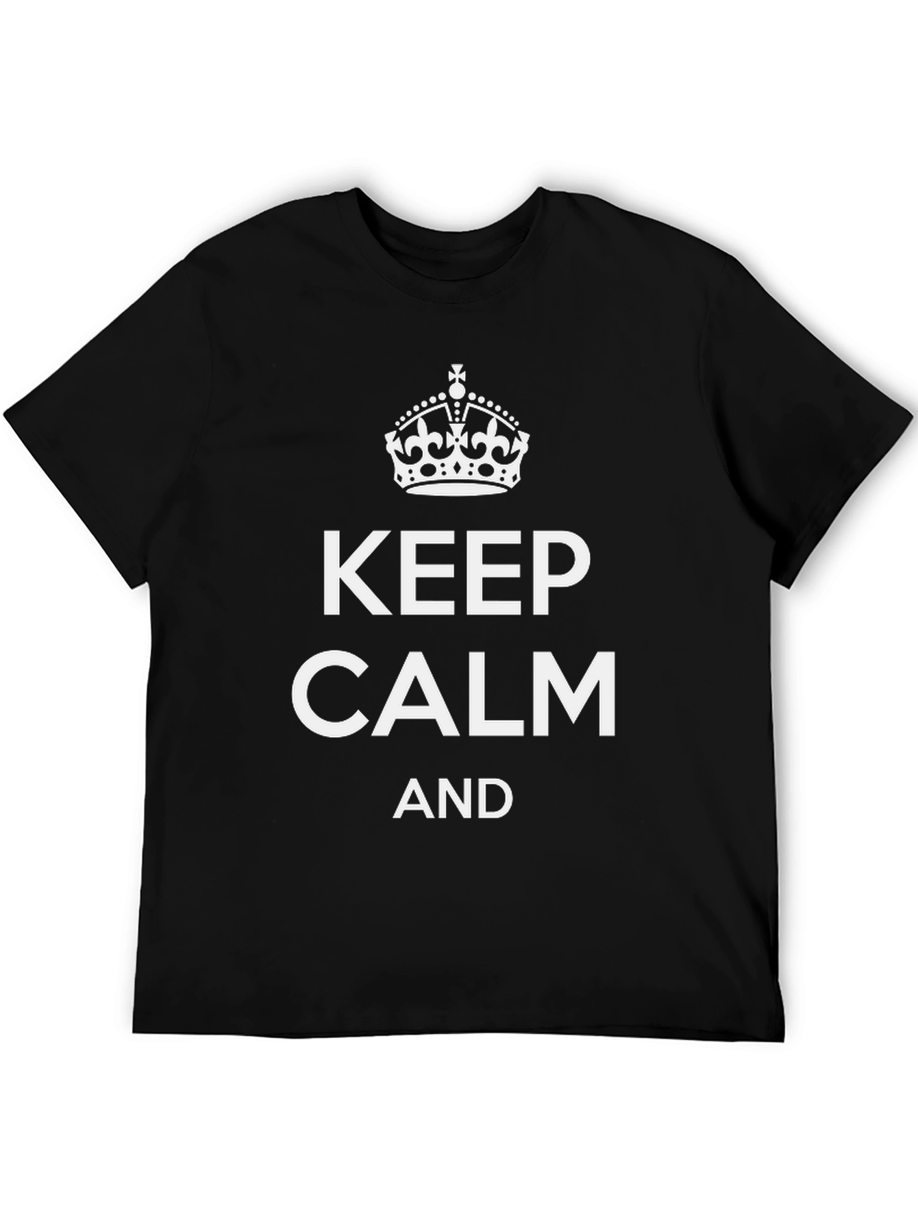 Keep Calm Graphic Tee - Mens Black T-Shirt