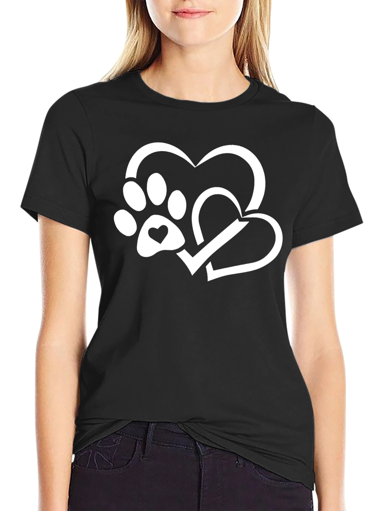 Paw Heart T-Shirt - Dog Lover Tee