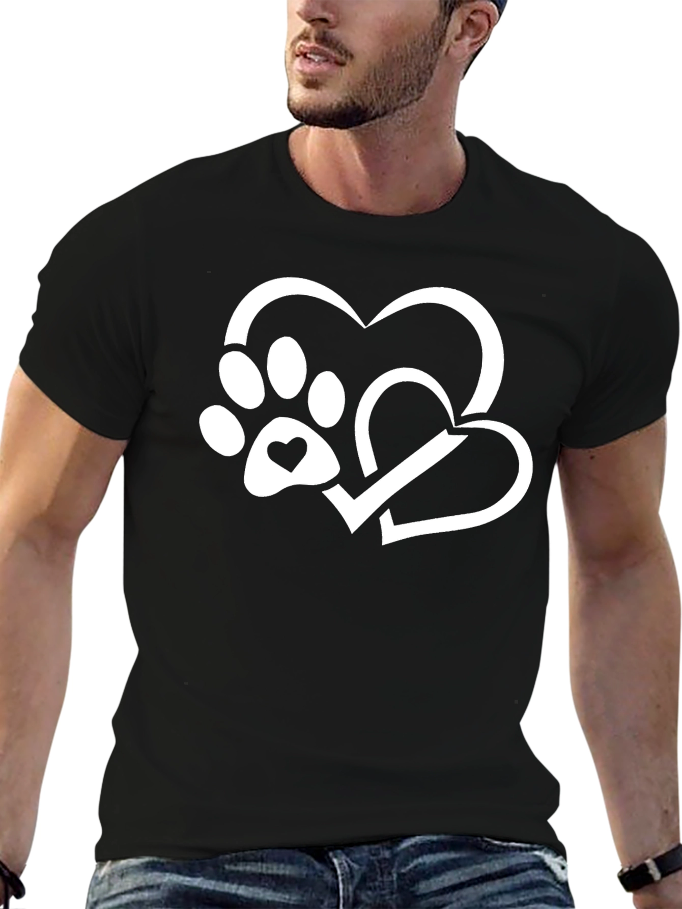 Paw Heart T-Shirt - Dog Lover Tee