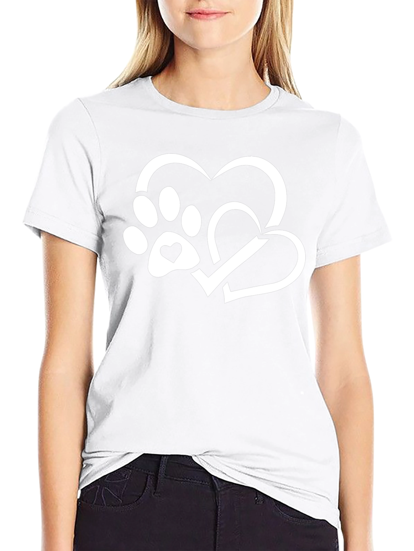 Paw Heart T-Shirt - Dog Lover Tee