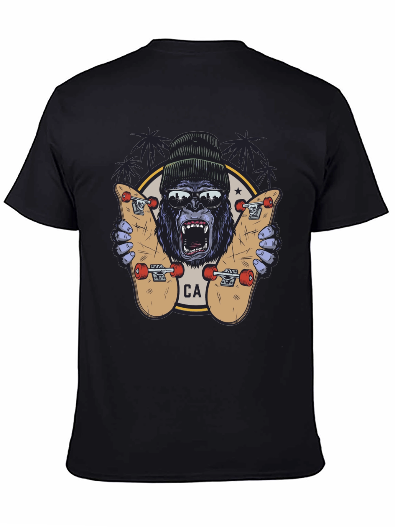 Skater Gorilla Graphic Tee - California Style