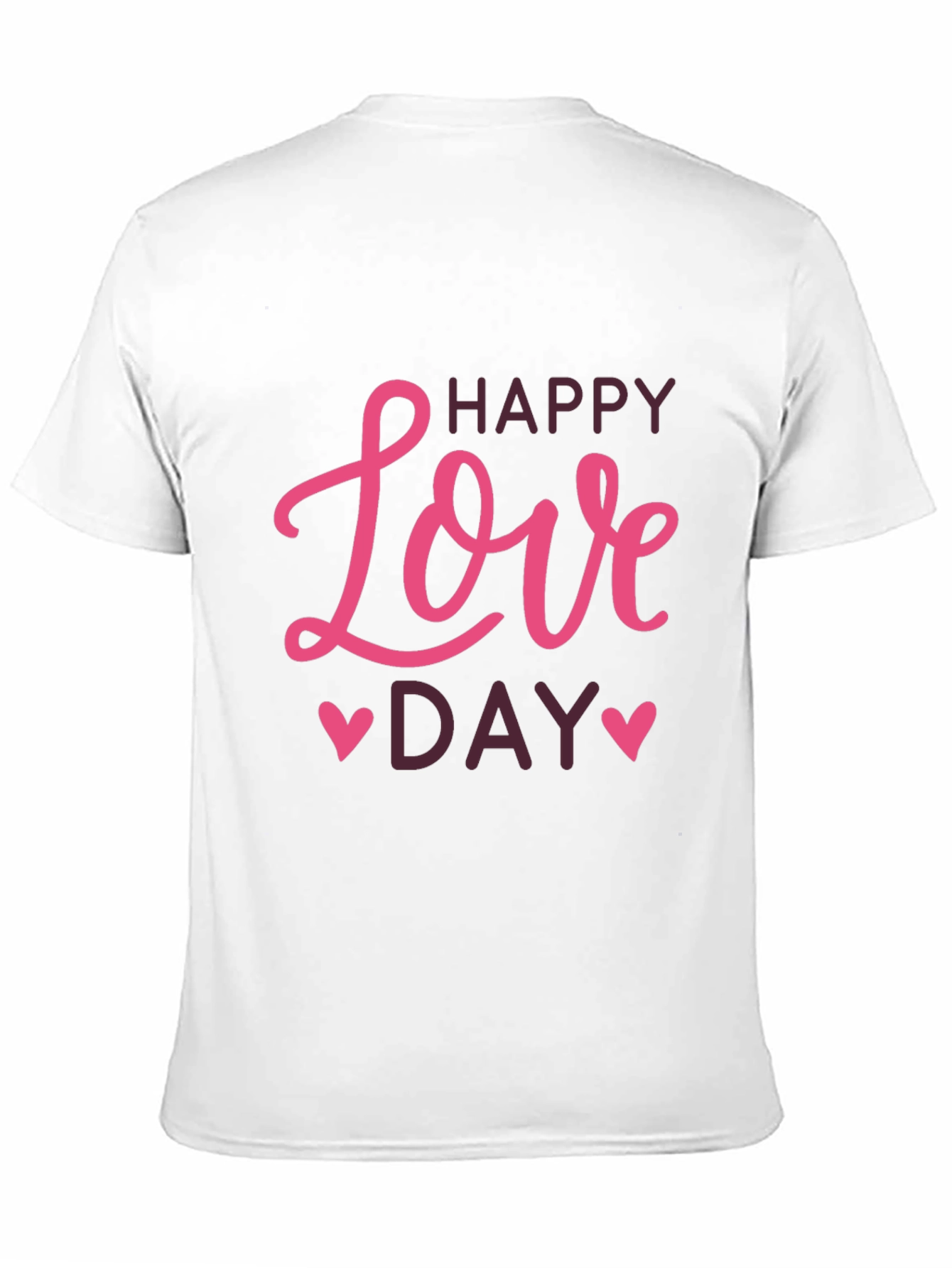 Happy Love Day Graphic Tee - Black T-Shirt