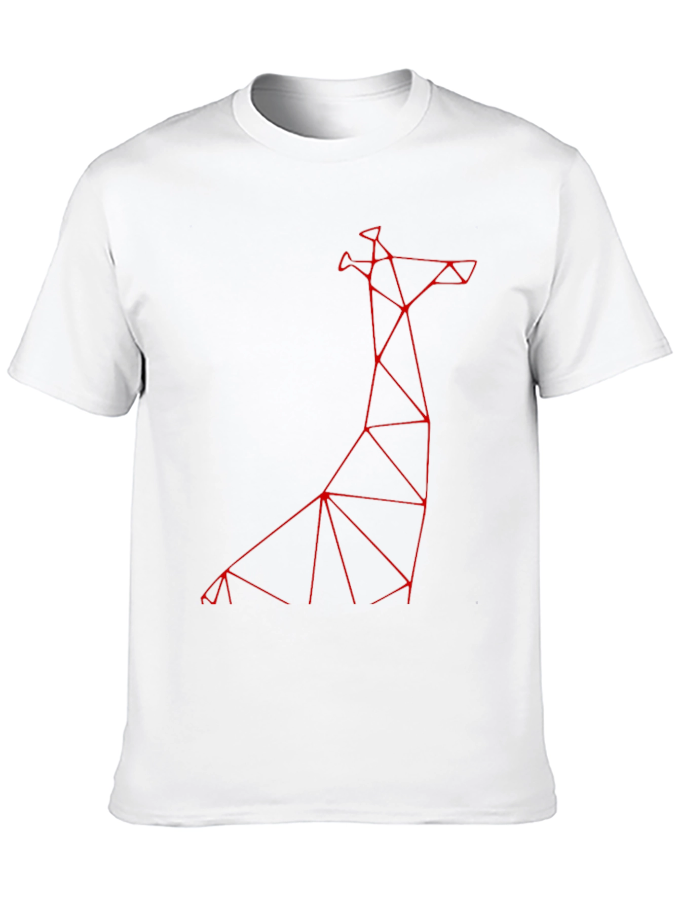 Geometric Giraffe Graphic Tee - Modern Black T-Shirt