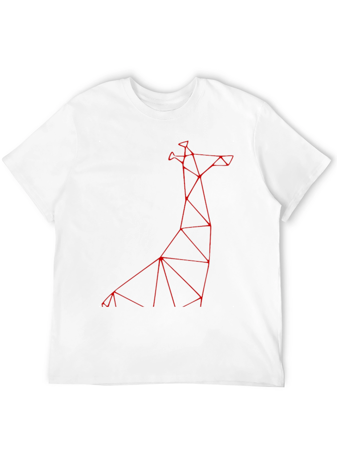Geometric Giraffe Graphic Tee - Modern Black T-Shirt