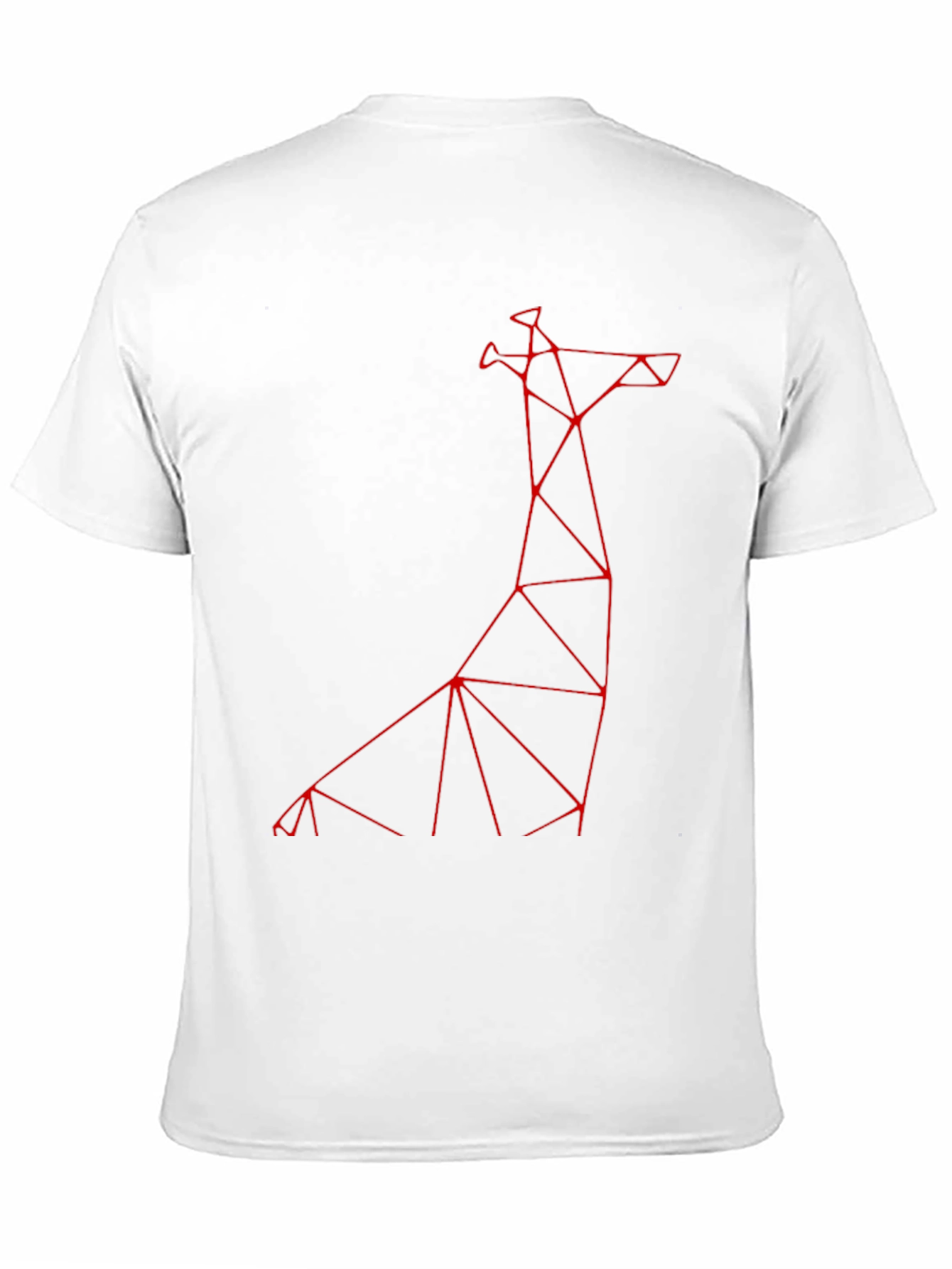 Geometric Giraffe Graphic Tee - Modern Black T-Shirt