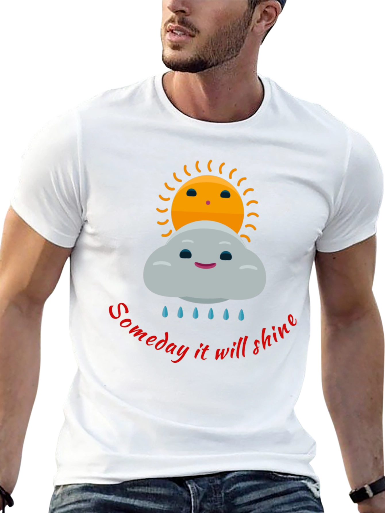 Optimistic Graphic Tee - Someday It Will Shine T-Shirt