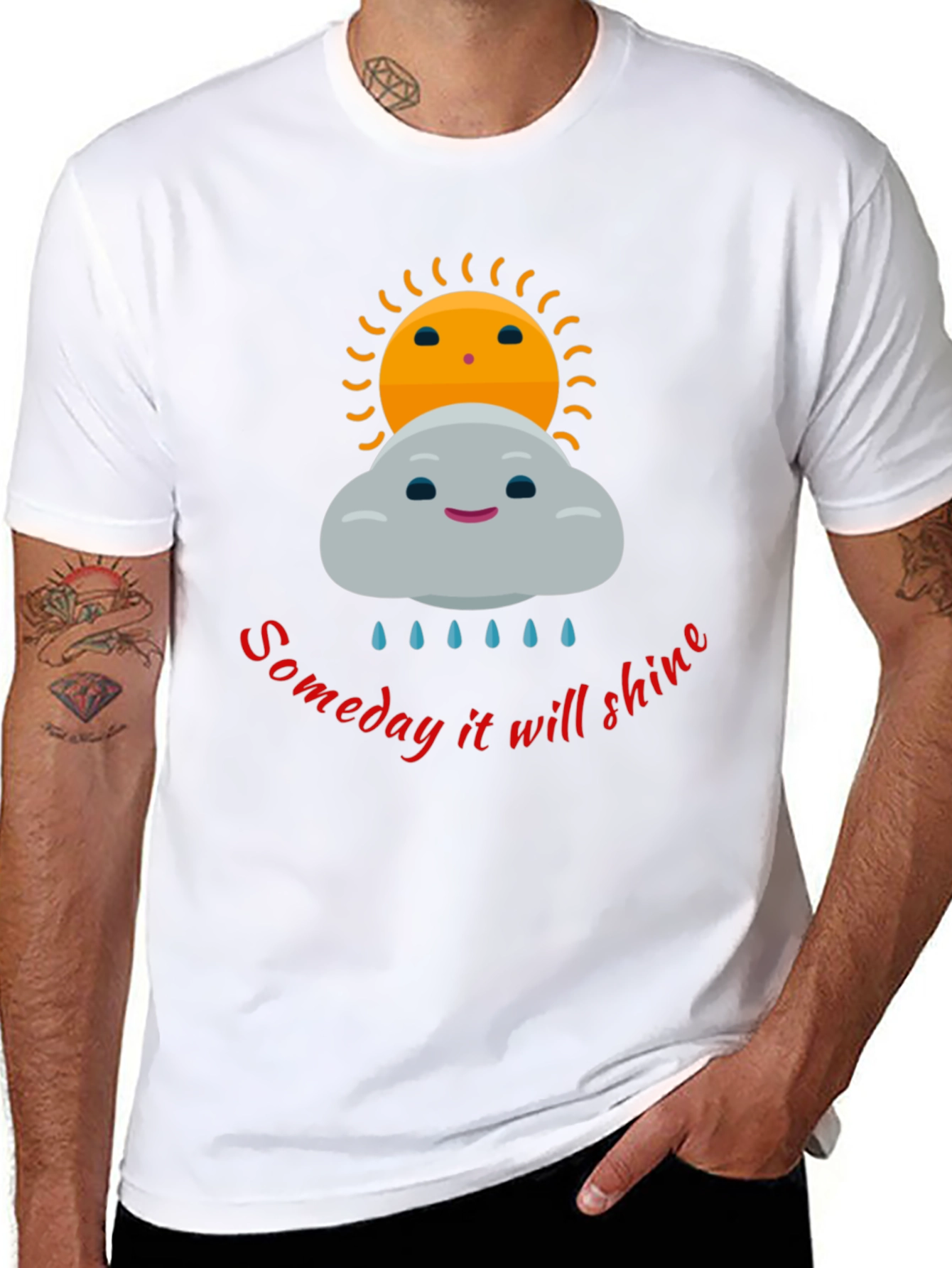 Optimistic Graphic Tee - Someday It Will Shine T-Shirt