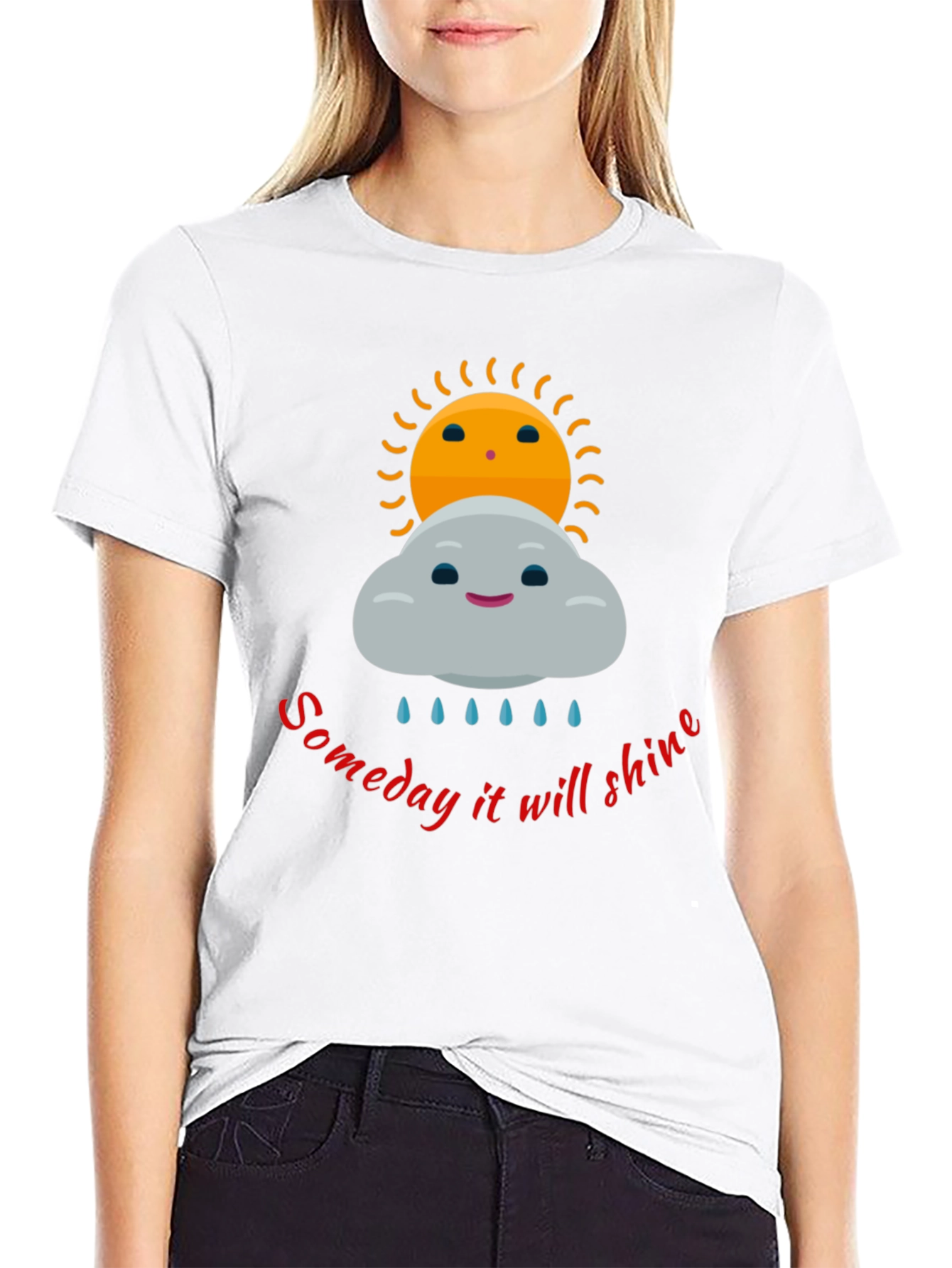 Optimistic Graphic Tee - Someday It Will Shine T-Shirt