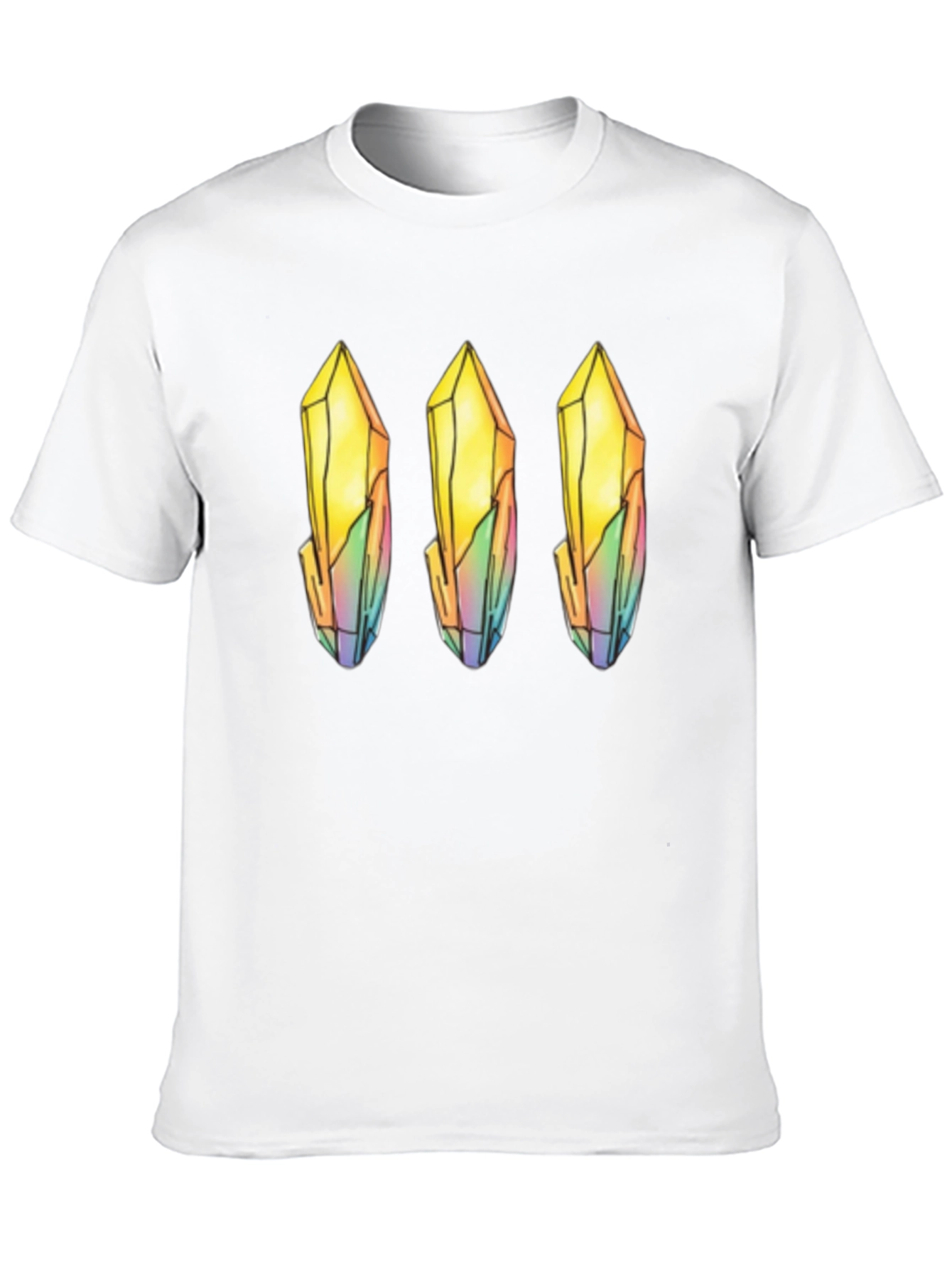 Quartz Crystal Print Black T-Shirt