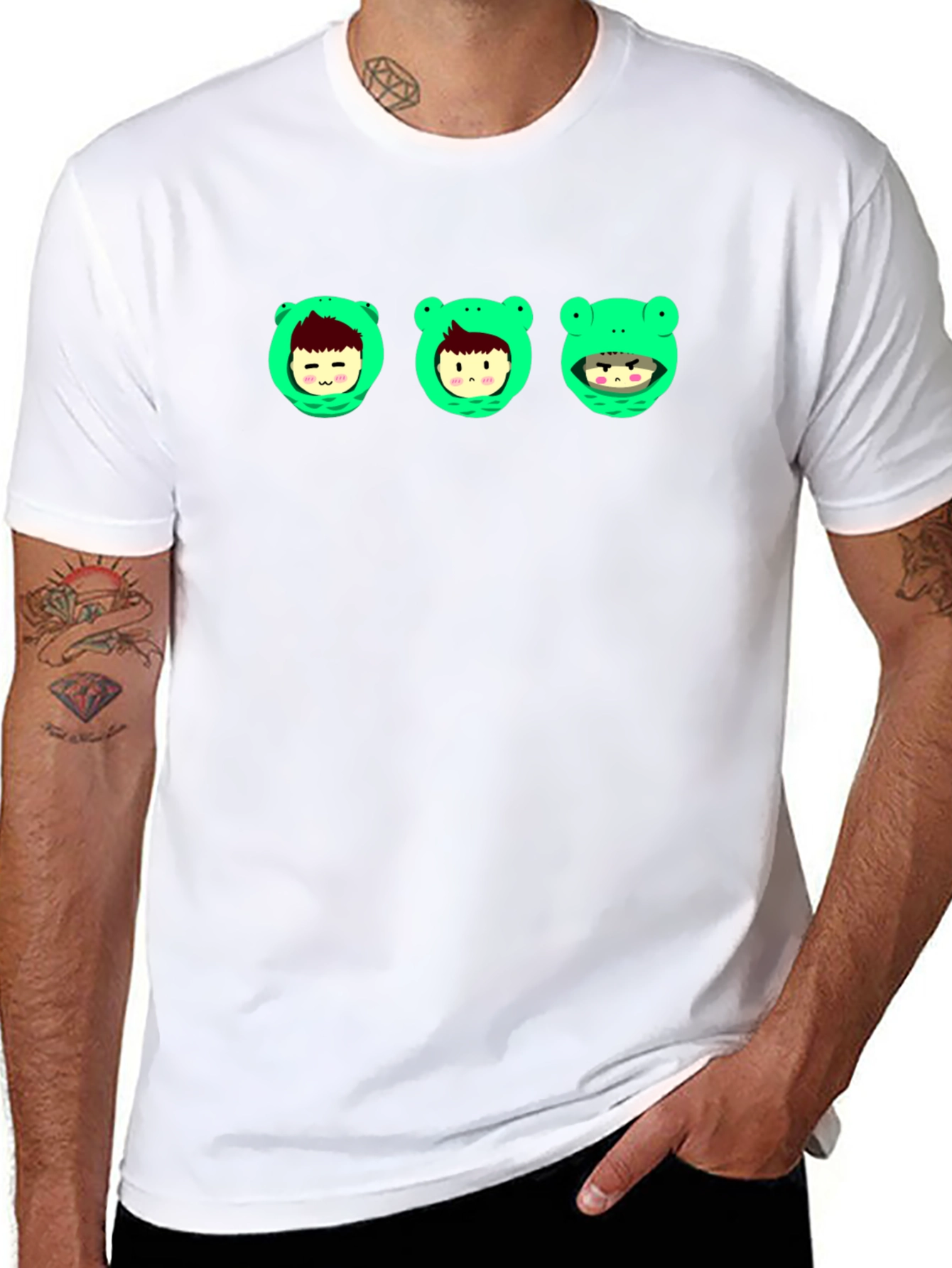 Frog Hooded Character Graphic Tee