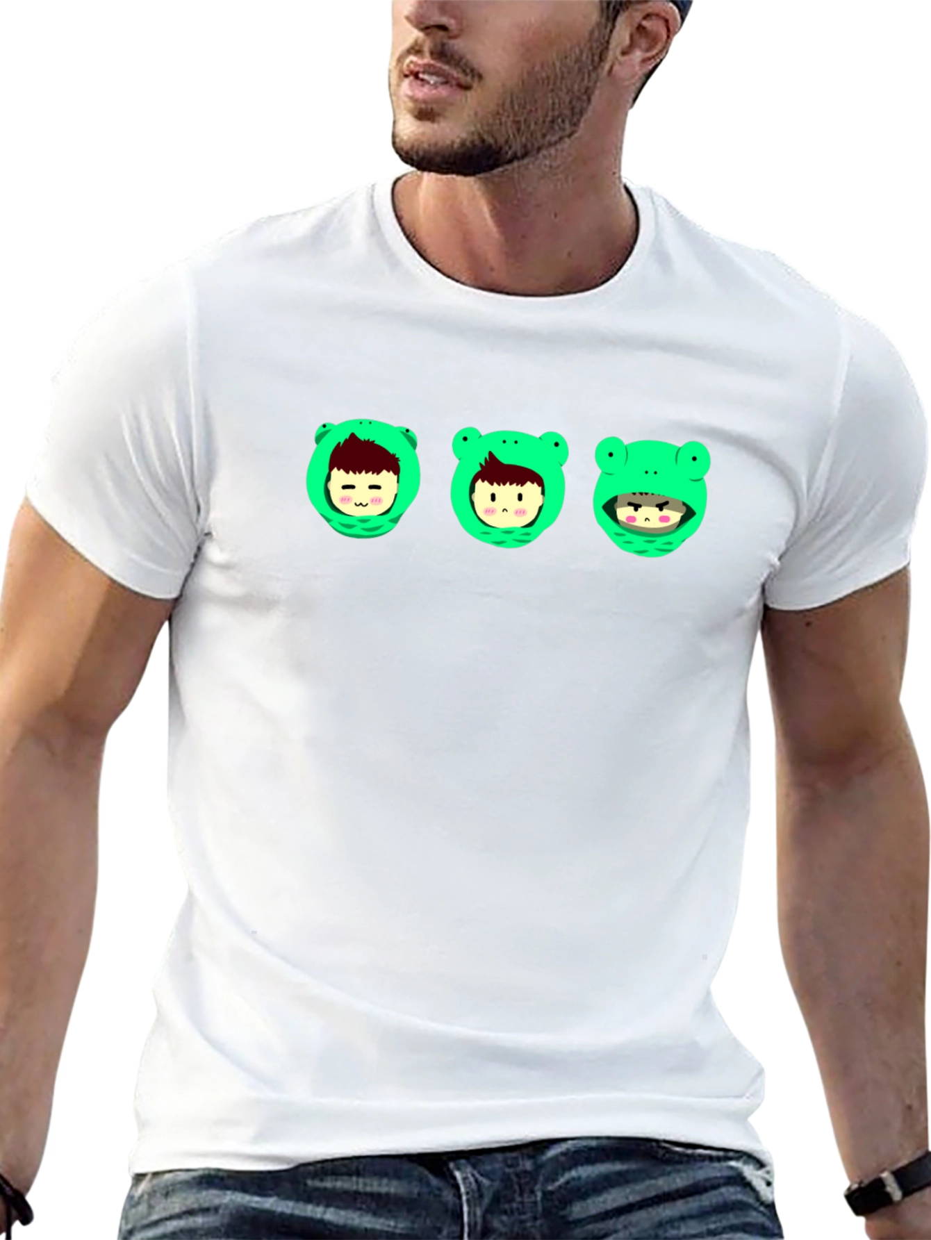Frog Hooded Character Graphic Tee