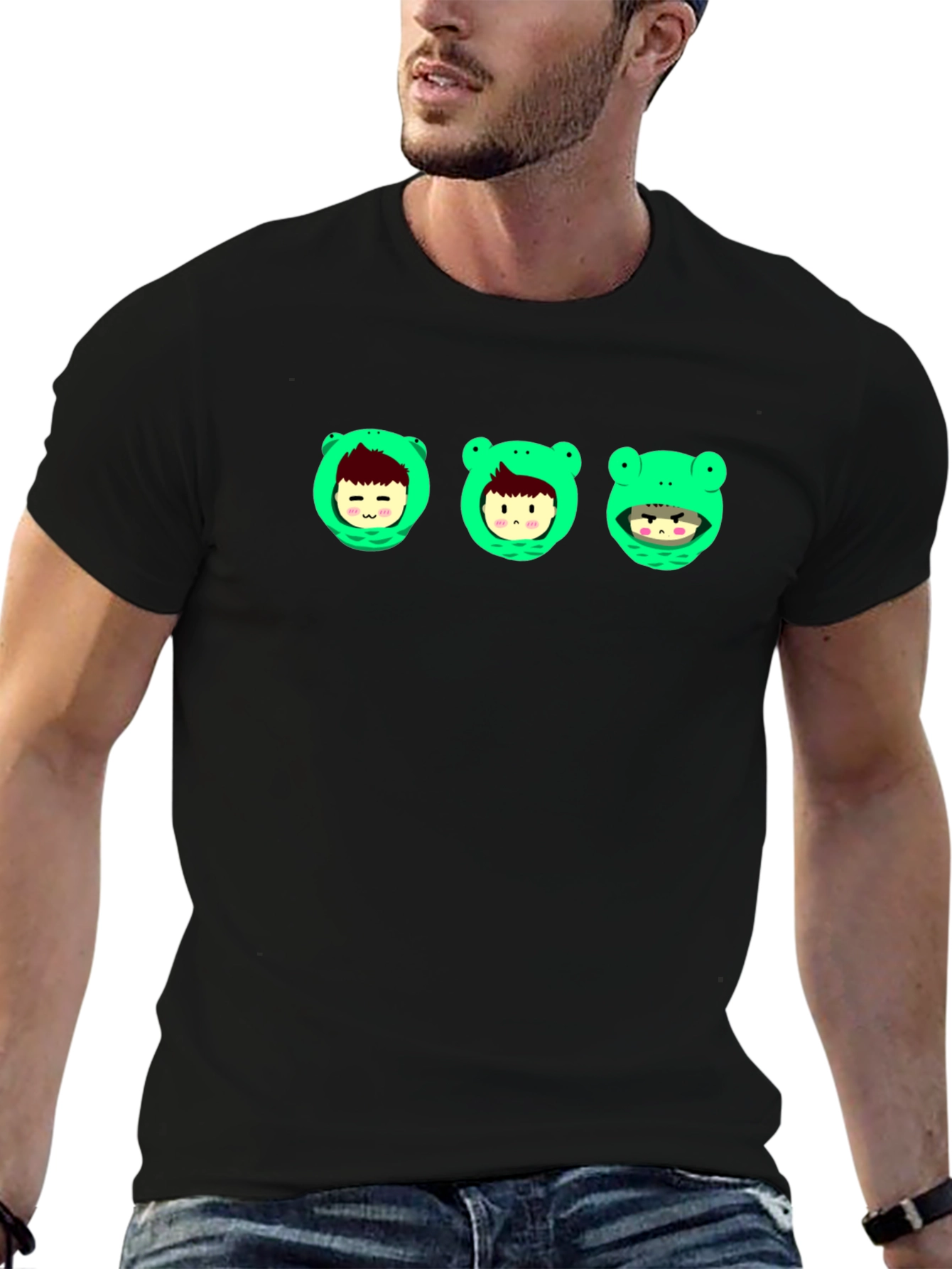 Frog Hooded Character Graphic Tee