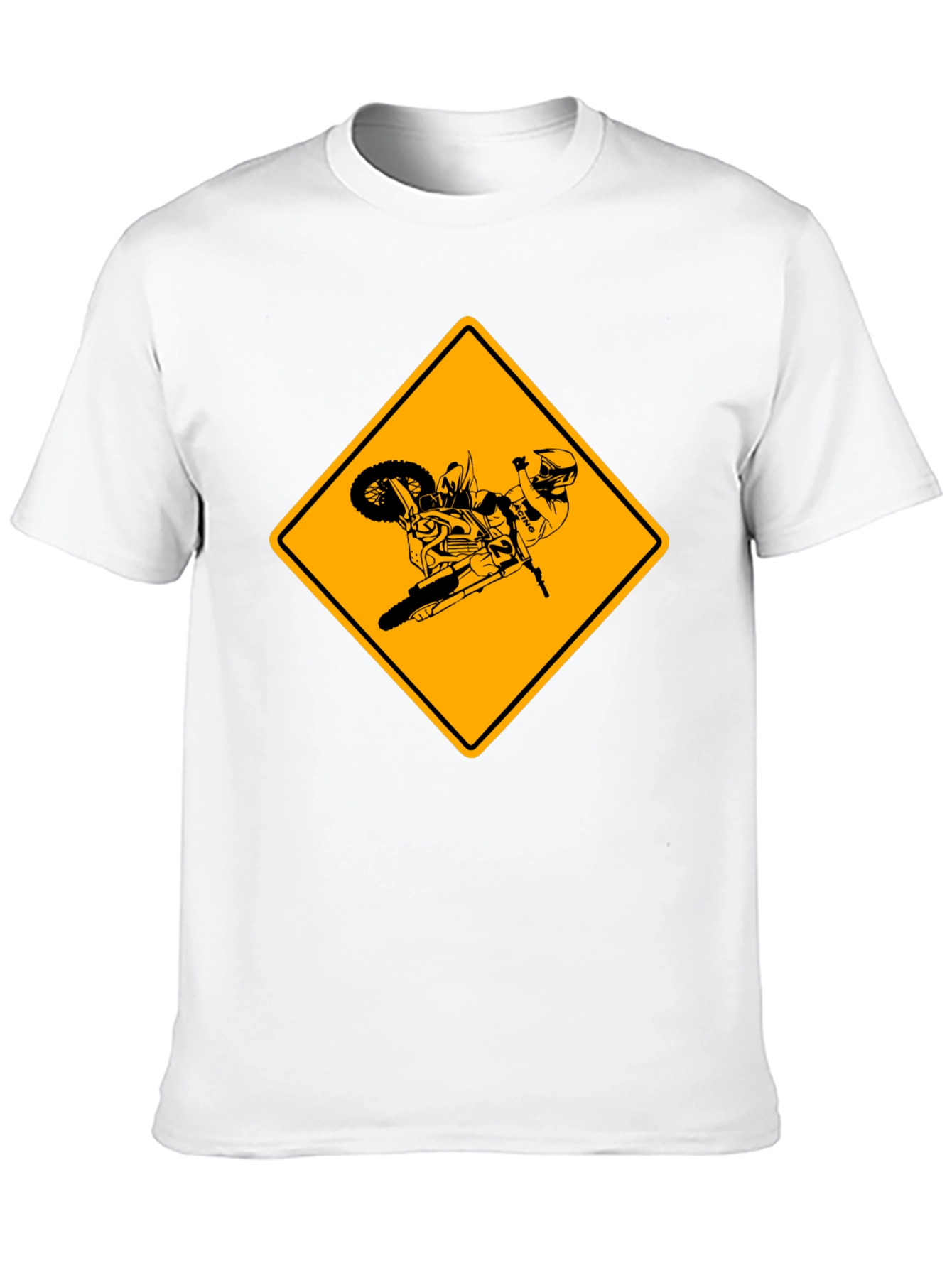 Mens Black T-Shirt with Motocross Design