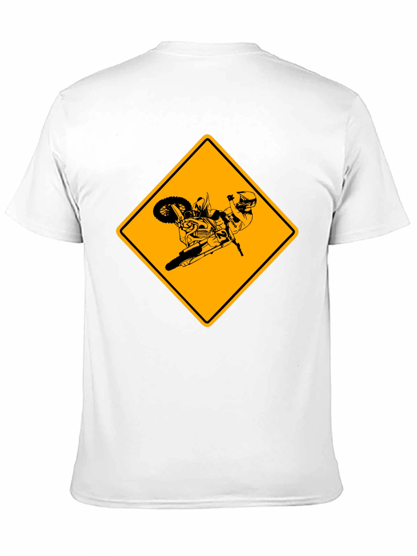 Mens Black T-Shirt with Motocross Design
