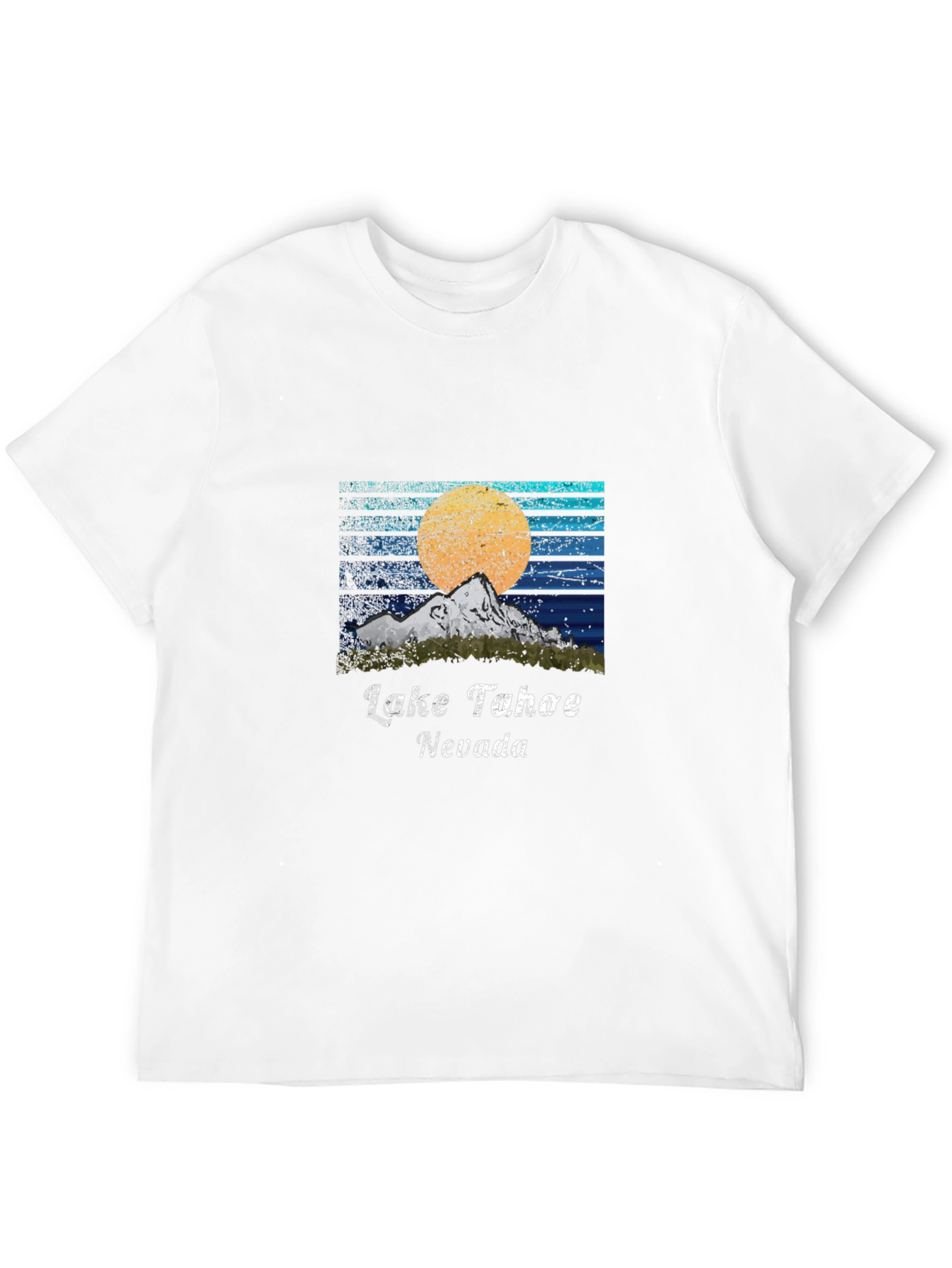 Lake Tahoe Nevada Graphic Tee - Mountain Sunset