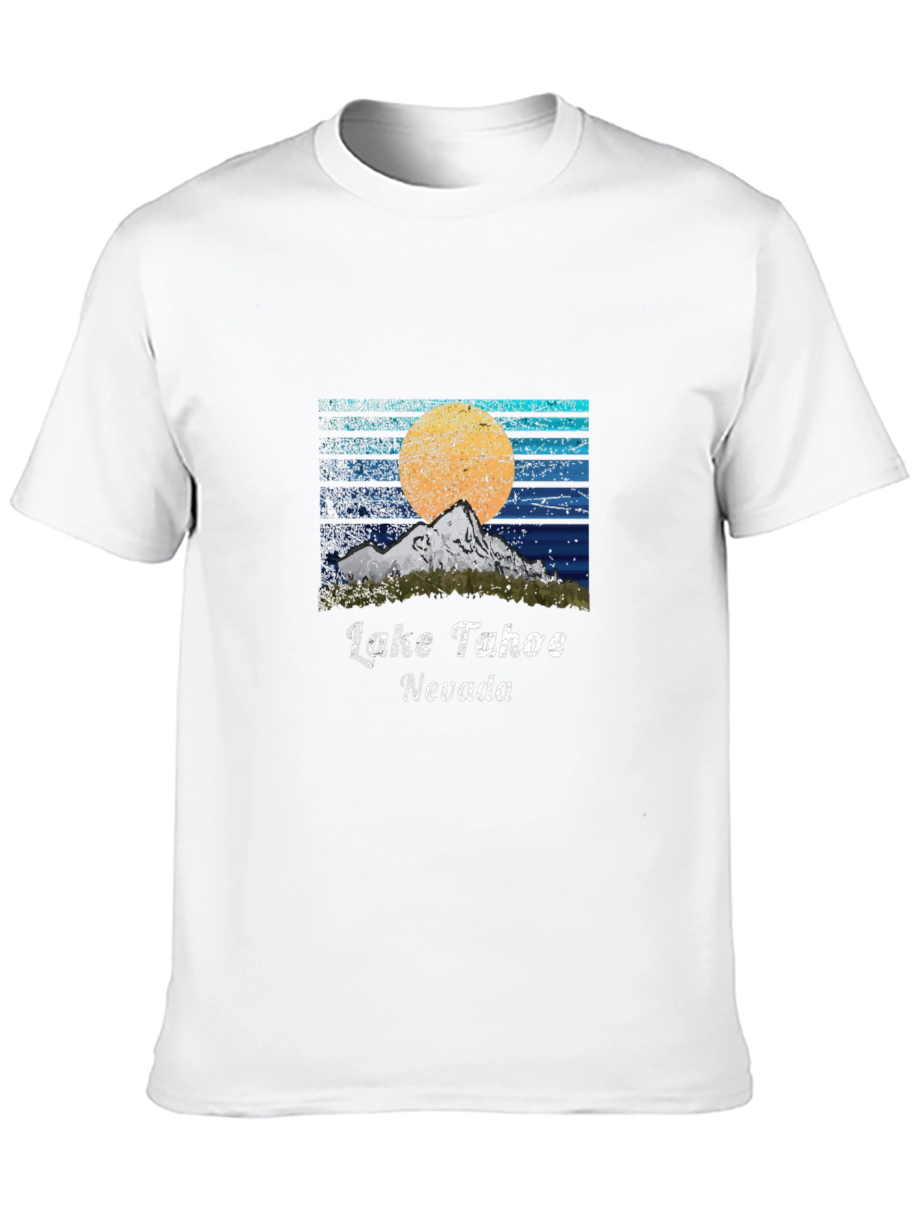 Lake Tahoe Nevada Graphic Tee - Mountain Sunset