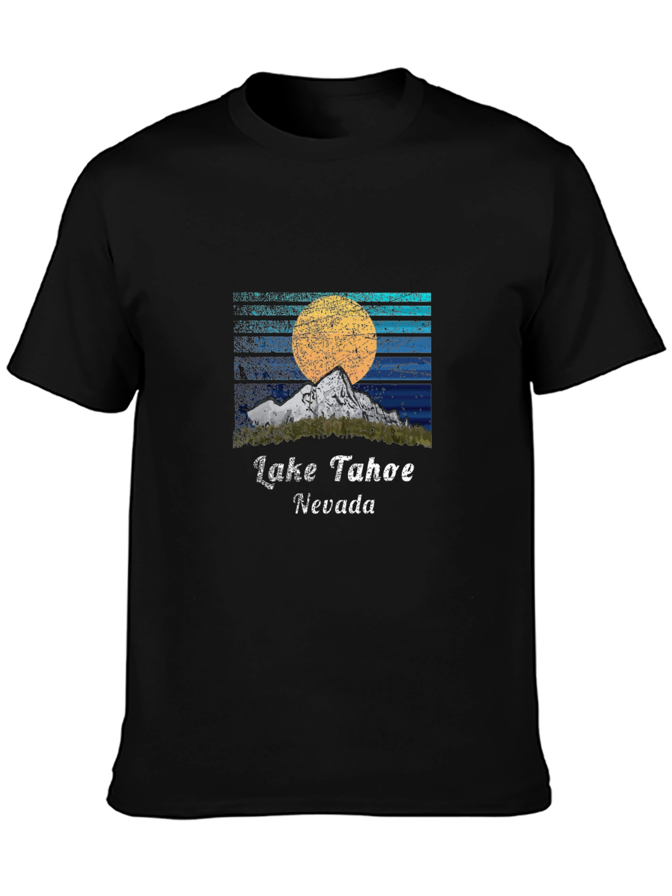 Lake Tahoe Nevada Graphic Tee - Mountain Sunset