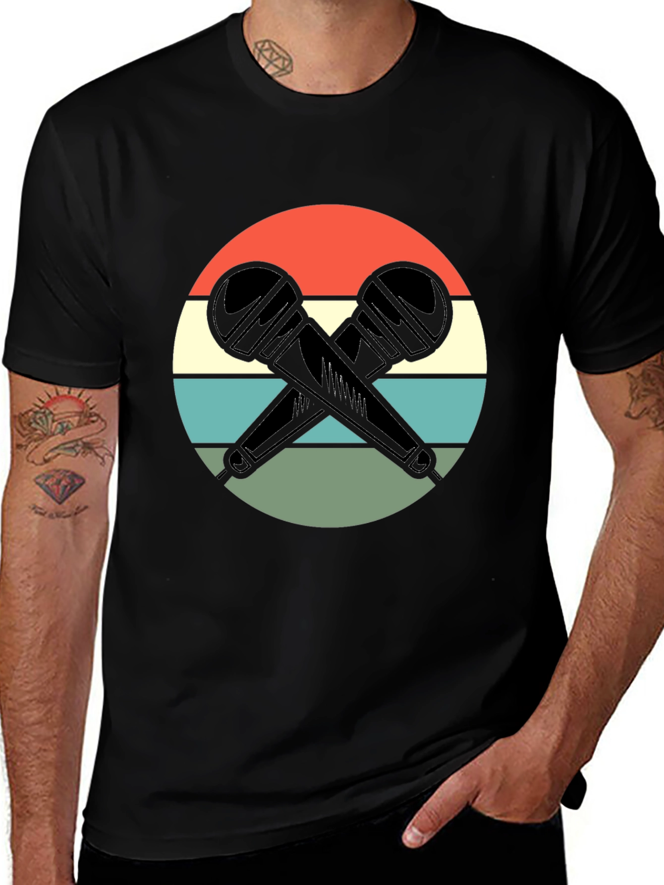 Retro Microphone Graphic Tee