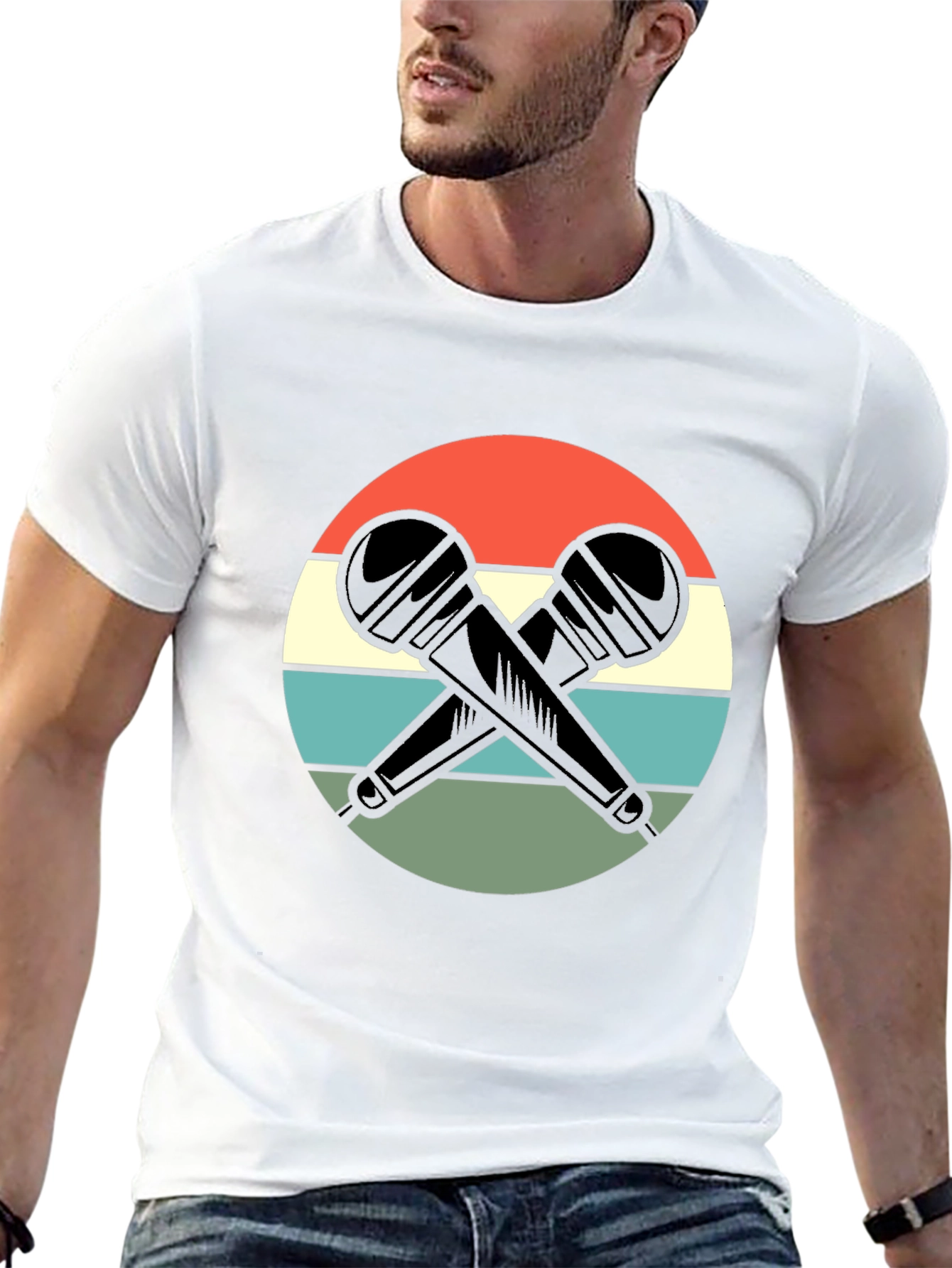Retro Microphone Graphic Tee