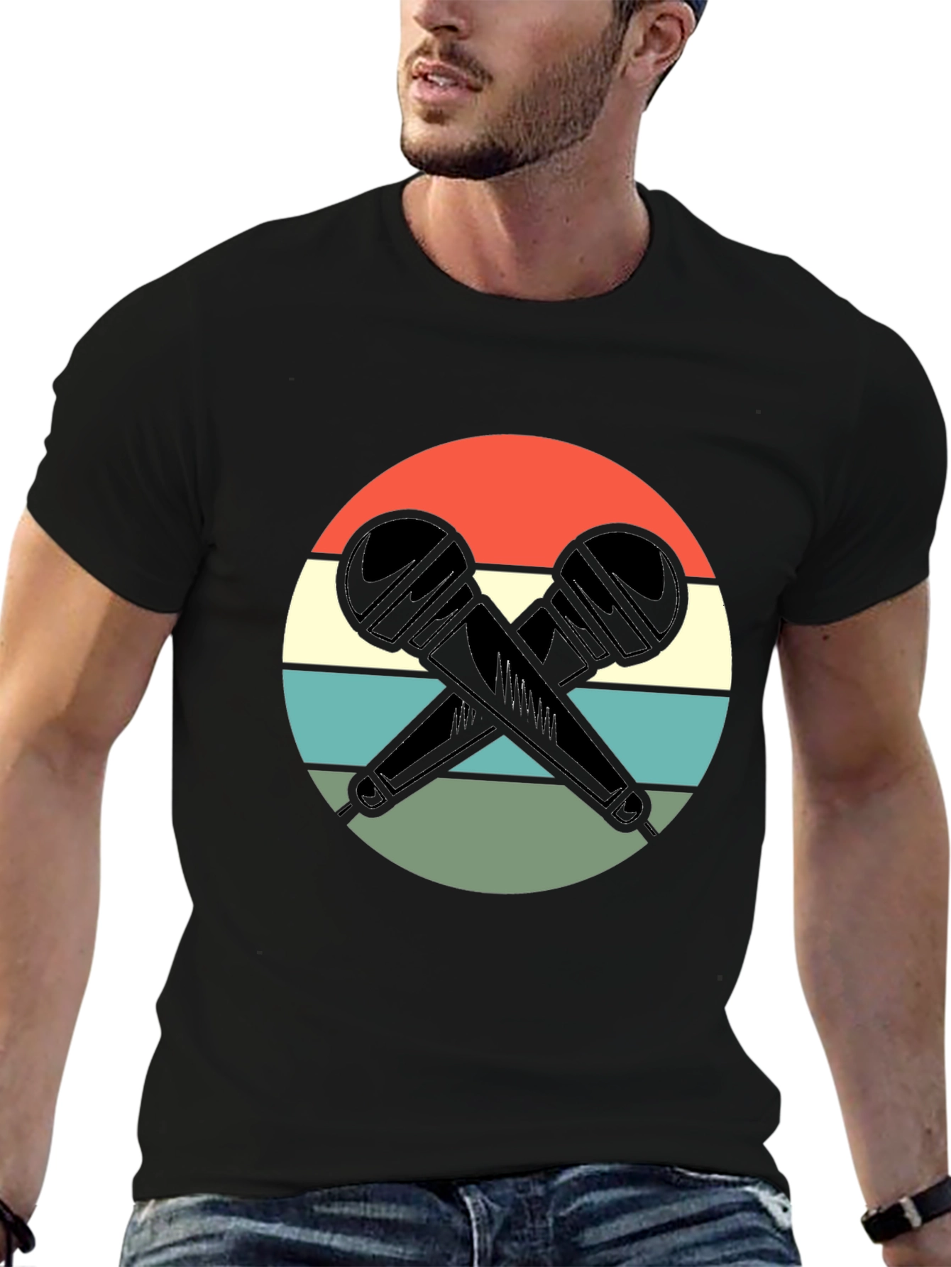 Retro Microphone Graphic Tee