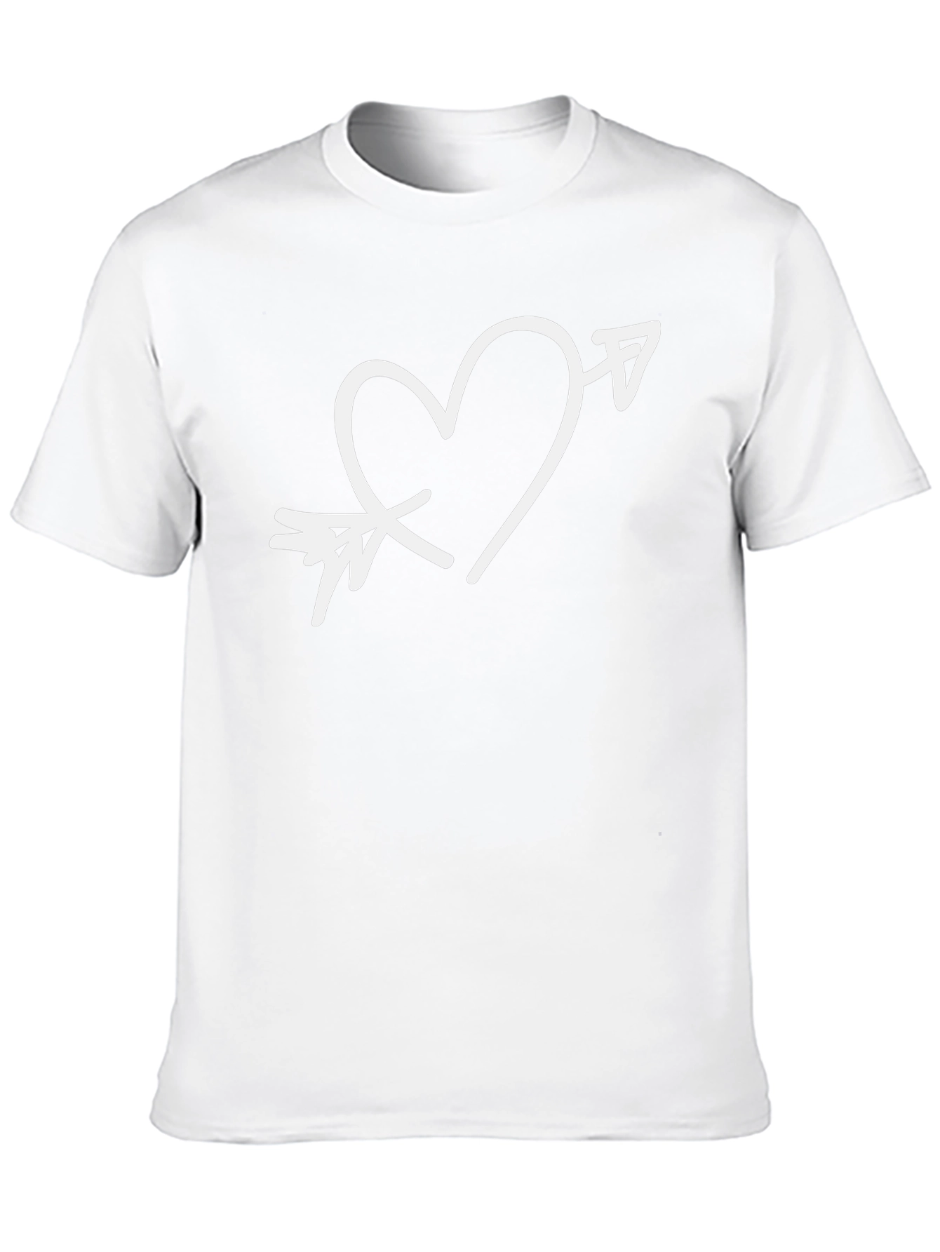 Heart Arrow Graphic Black T-Shirt