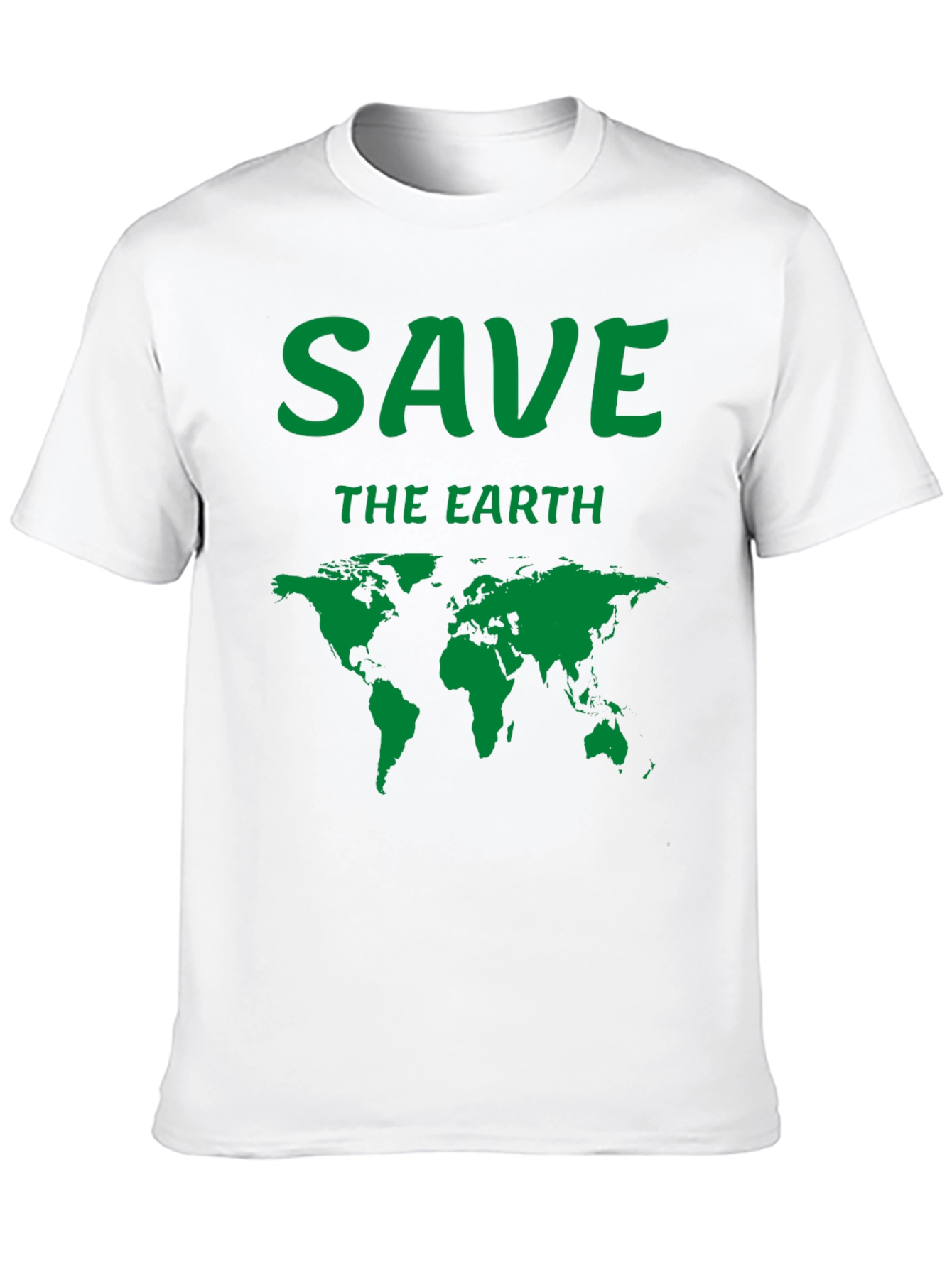 Save the Earth T-Shirt - Black - Map Graphic