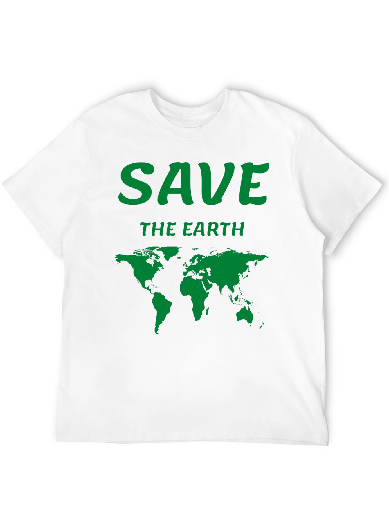 Save the Earth T-Shirt - Black - Map Graphic