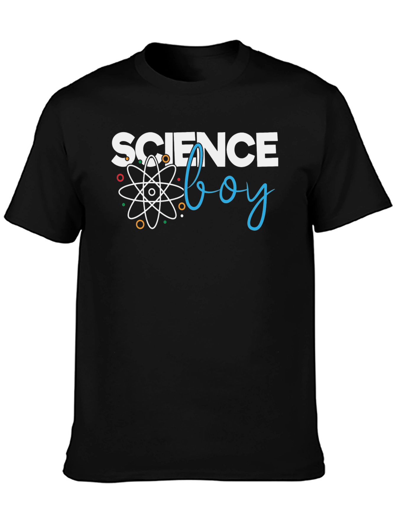 Science Boy Graphic T-Shirt - Black Cotton Tee