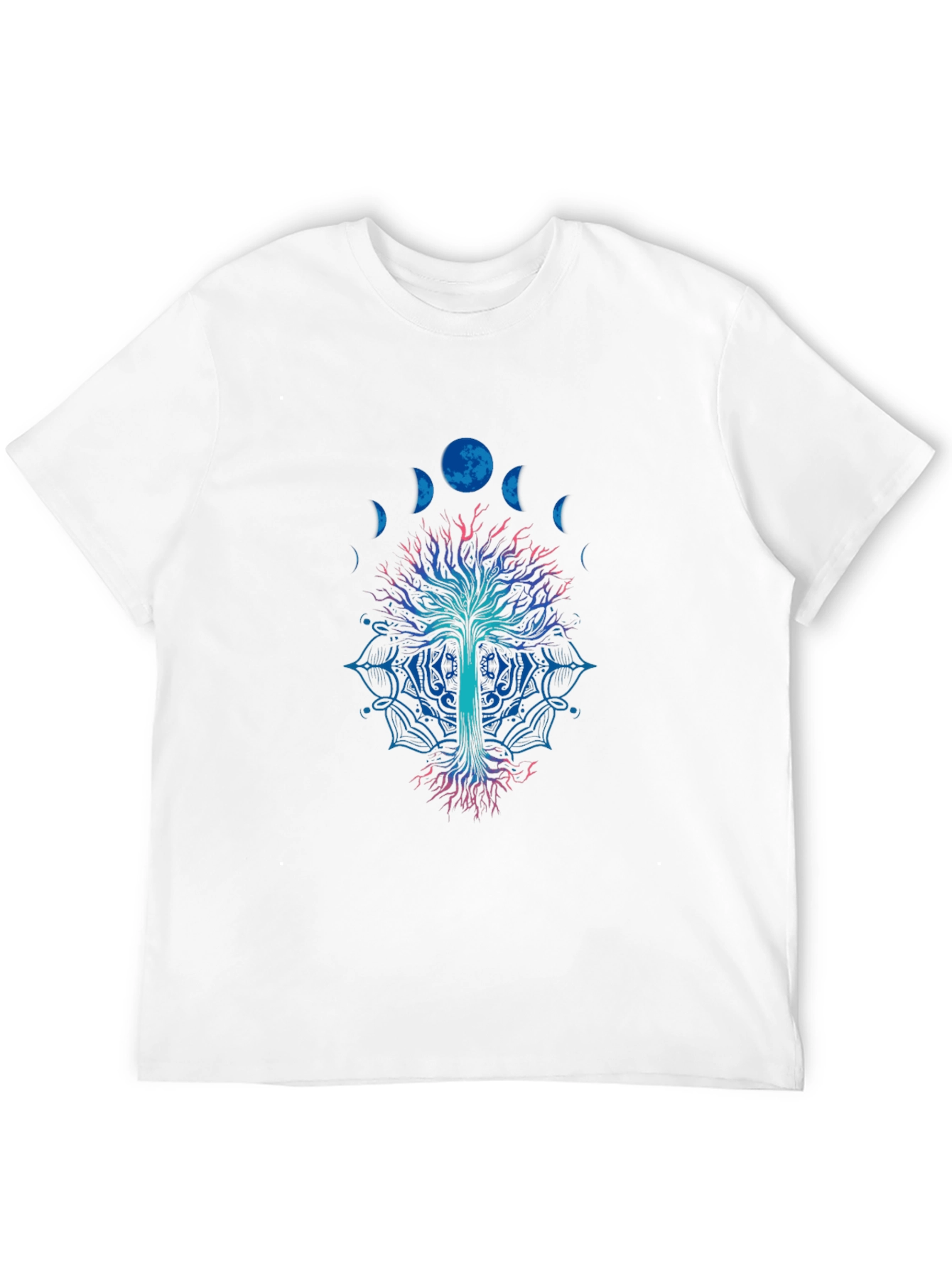 Moon Phase Tree Graphic Tee - Black