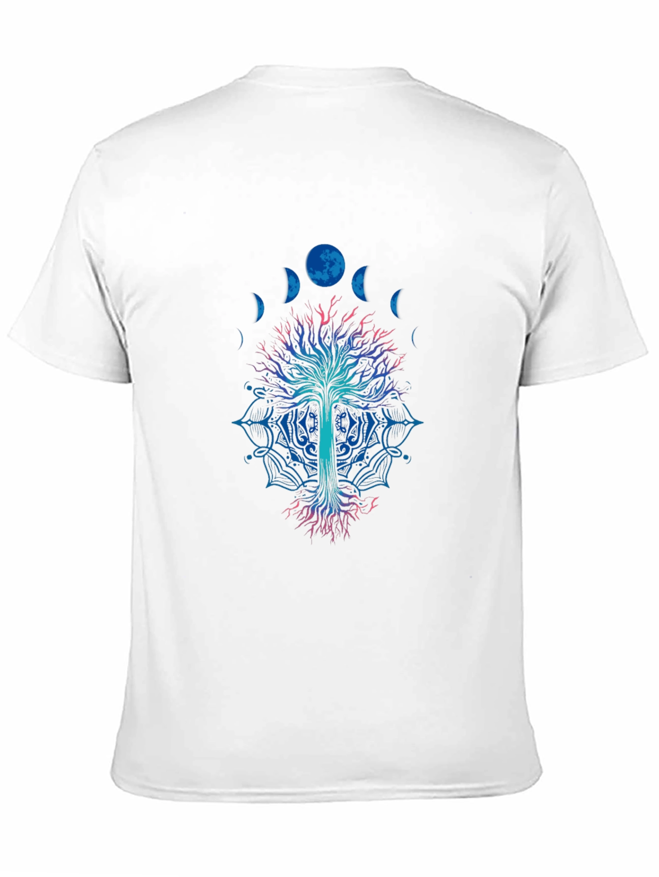 Moon Phase Tree Graphic Tee - Black