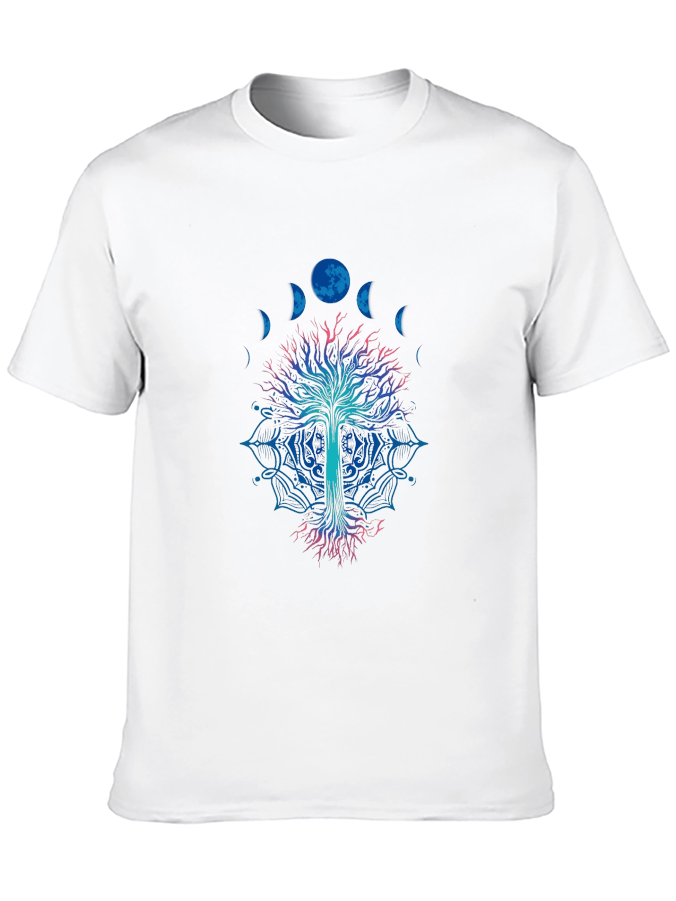 Moon Phase Tree Graphic Tee - Black