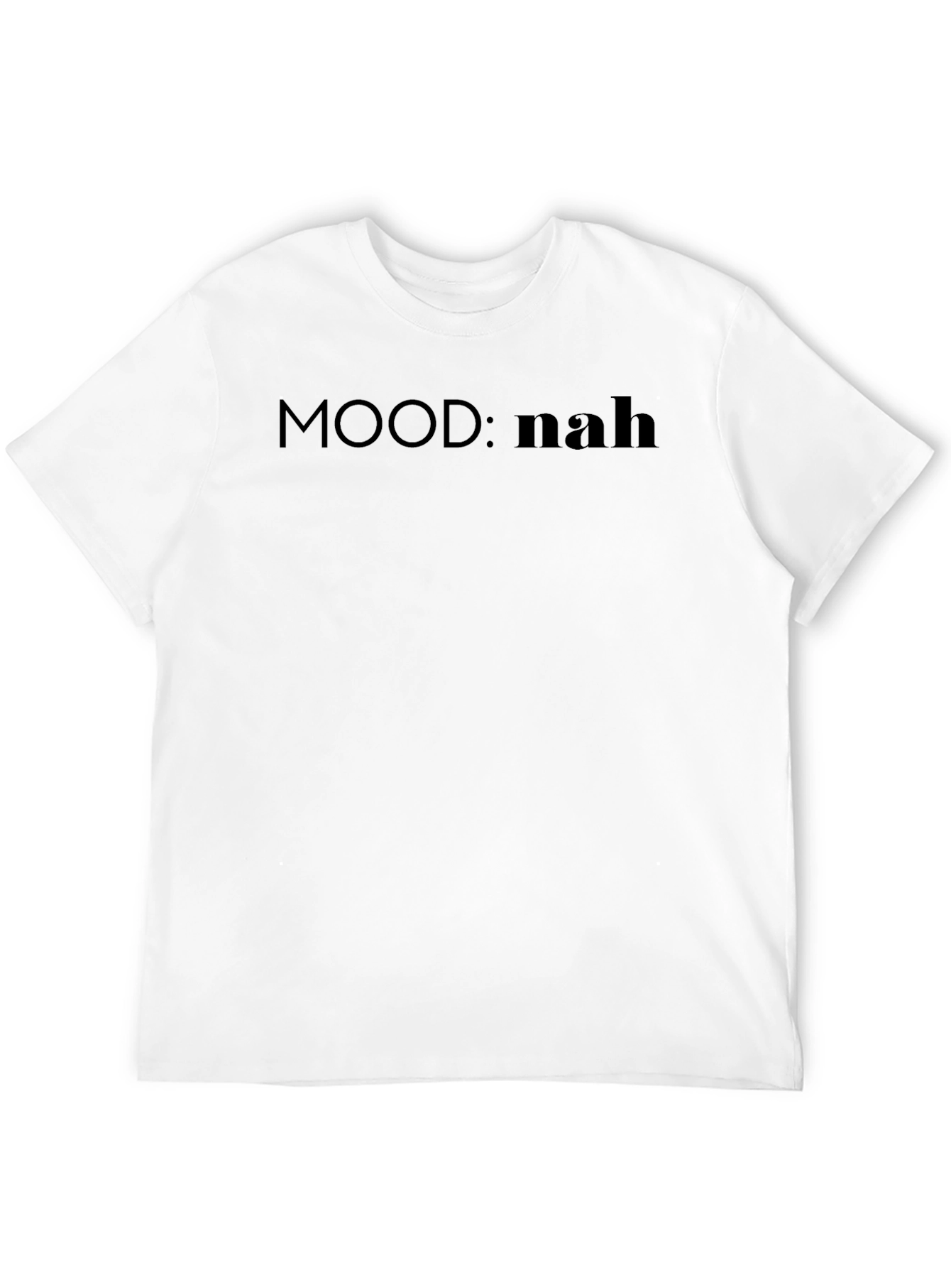 Mood: Nah Black Graphic Tee - Casual Comfort