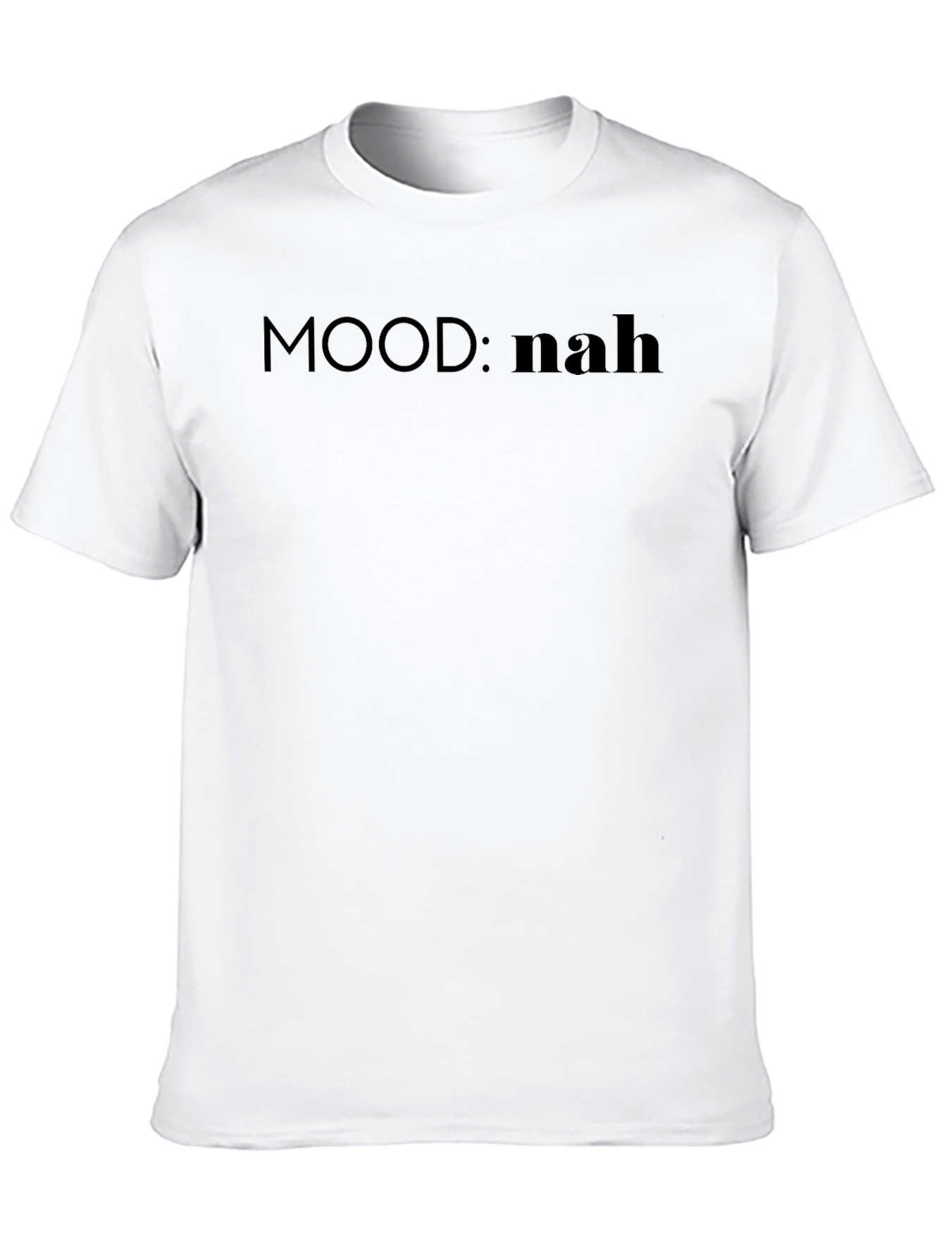 Mood: Nah Black Graphic Tee - Casual Comfort