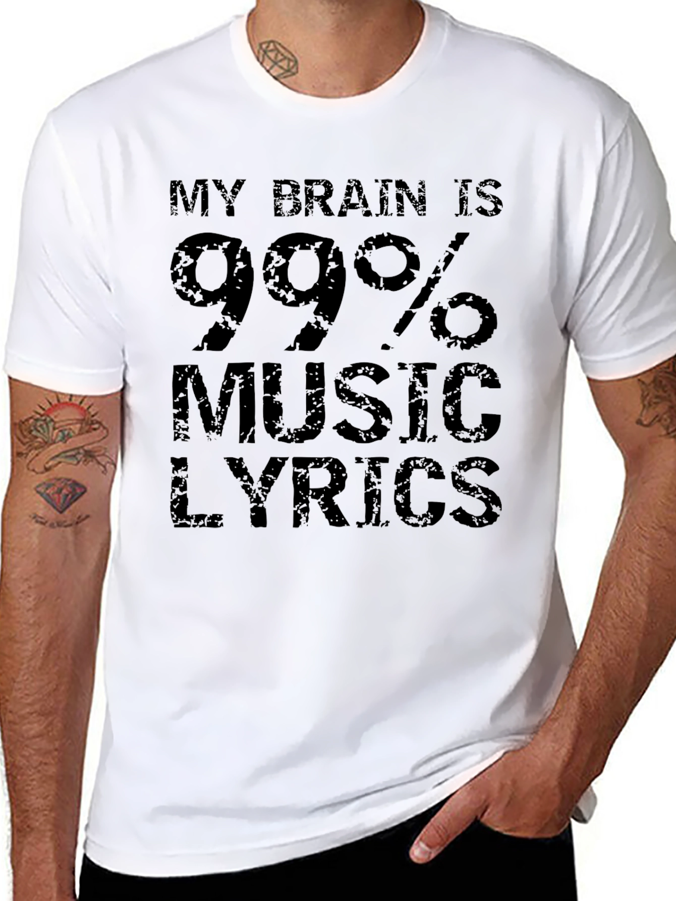 My Brain is 99% Music Lyrics T-Shirt