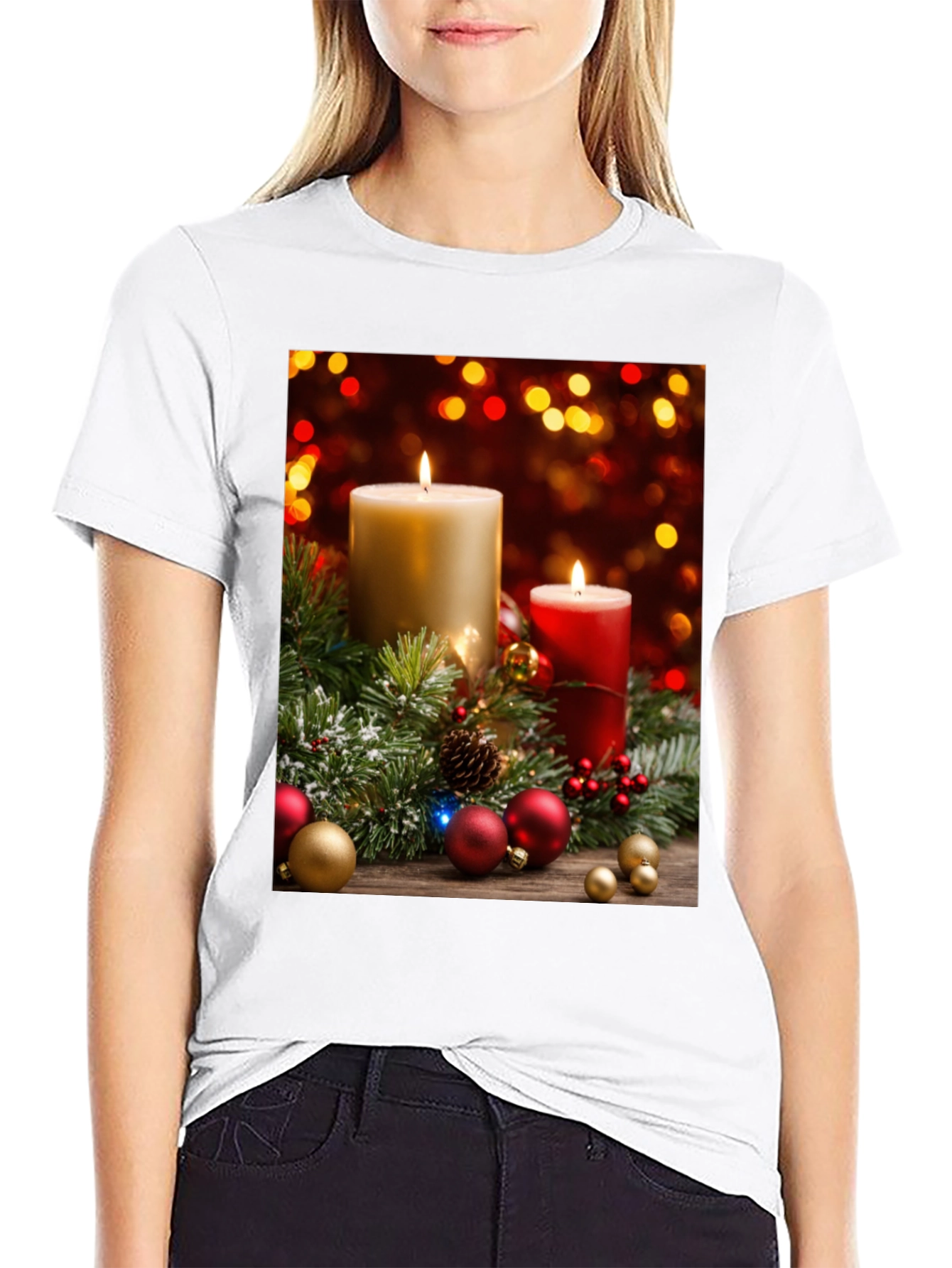 Festive Holiday Candle T-Shirt