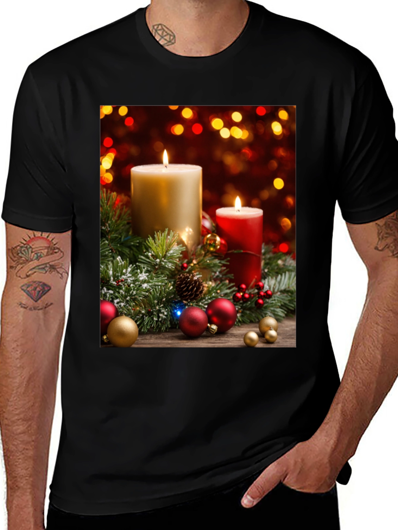 Festive Holiday Candle T-Shirt