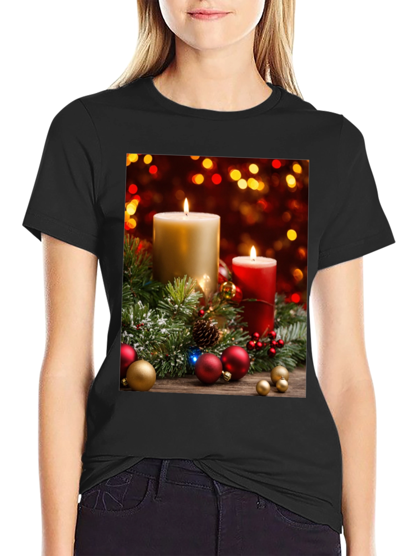 Festive Holiday Candle T-Shirt