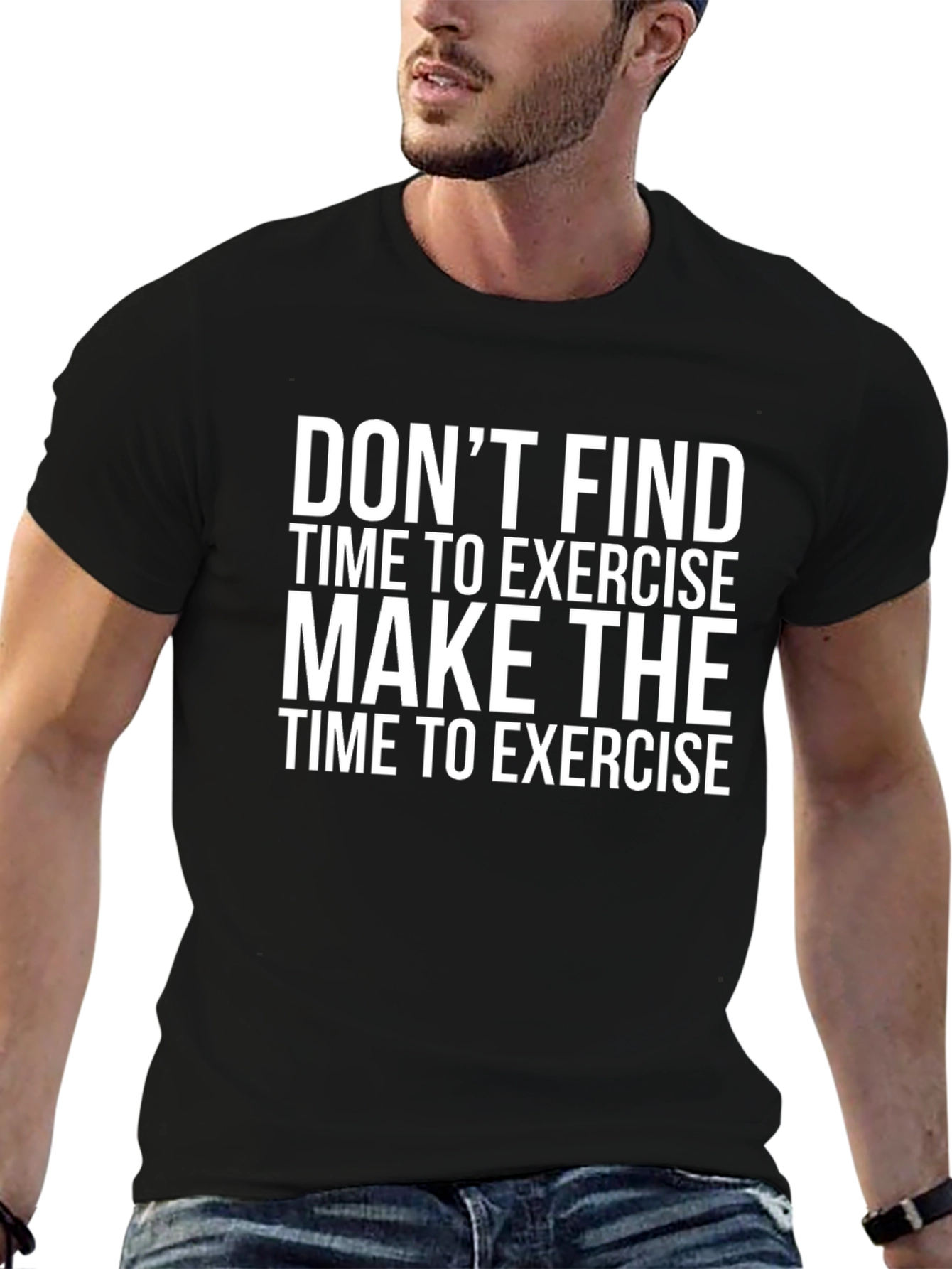 Motivational Exercise T-Shirt - Black