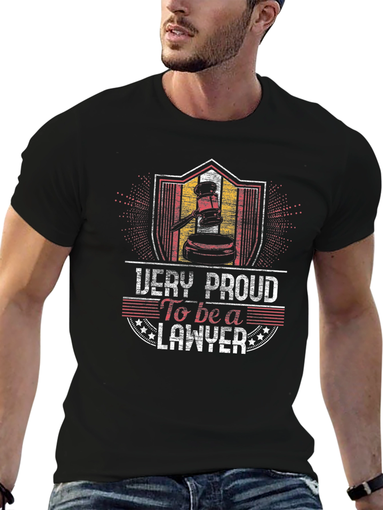 Proud Lawyer Graphic Tee - Black