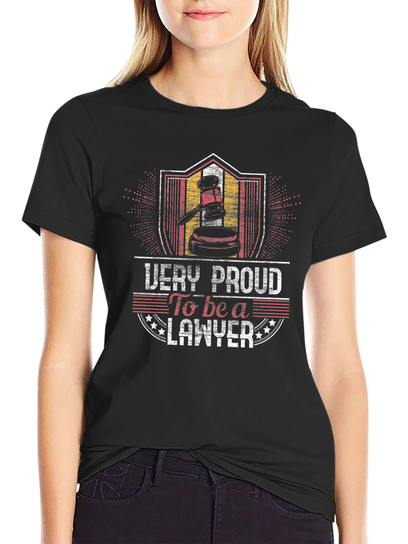Proud Lawyer Graphic Tee - Black