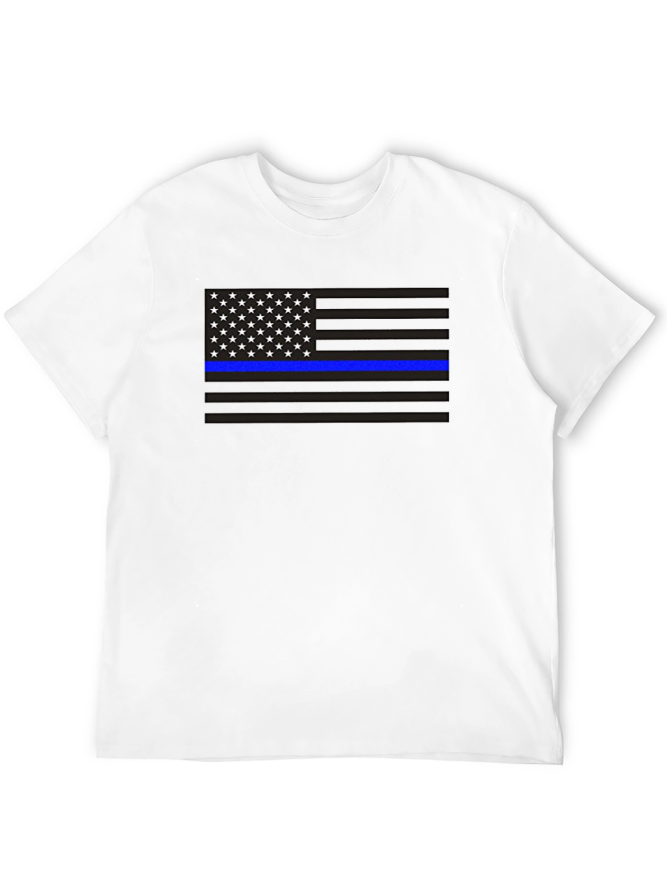 Thin Blue Line American Flag T-Shirt
