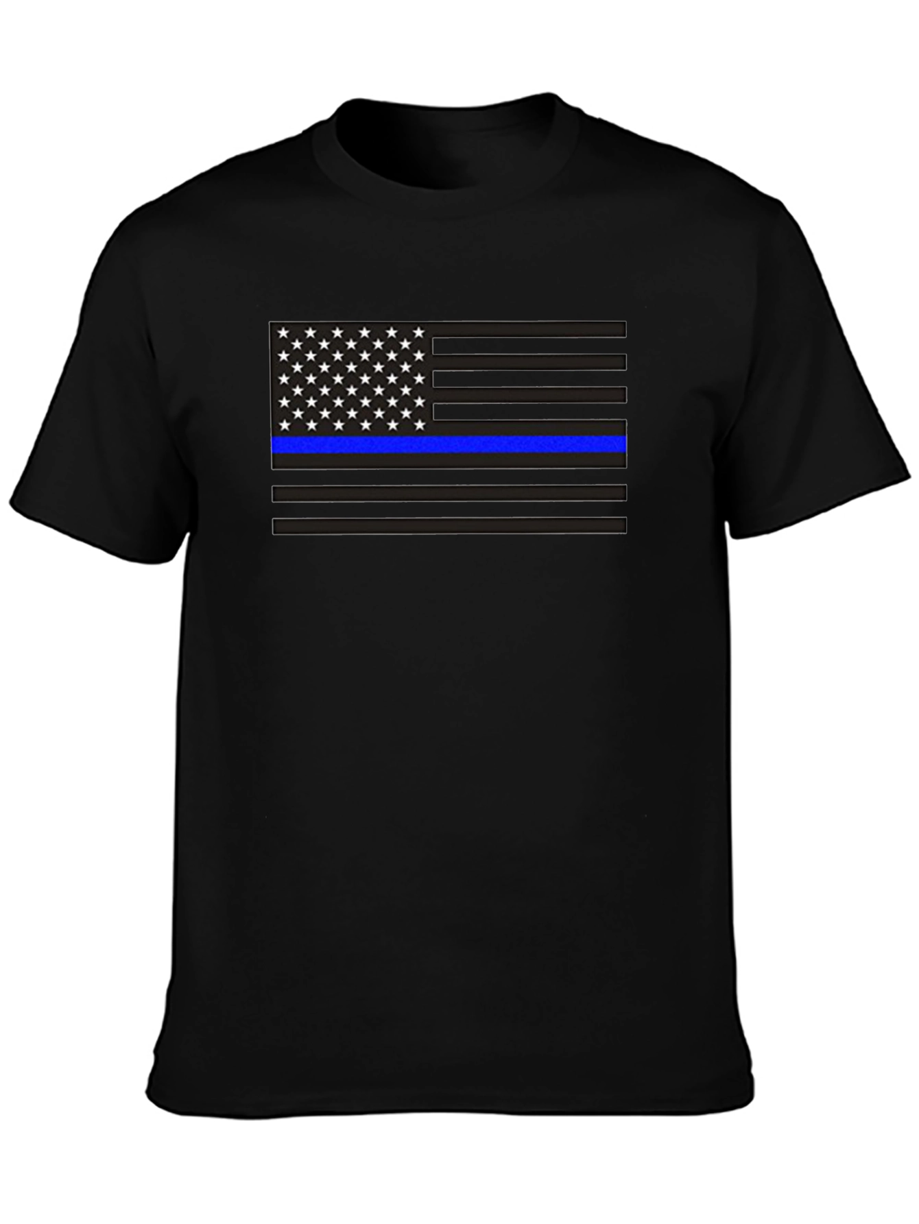 Thin Blue Line American Flag T-Shirt