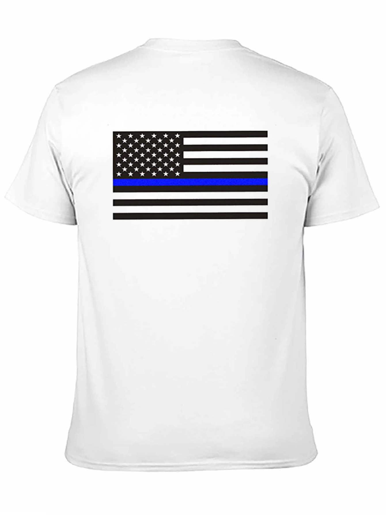Thin Blue Line American Flag T-Shirt