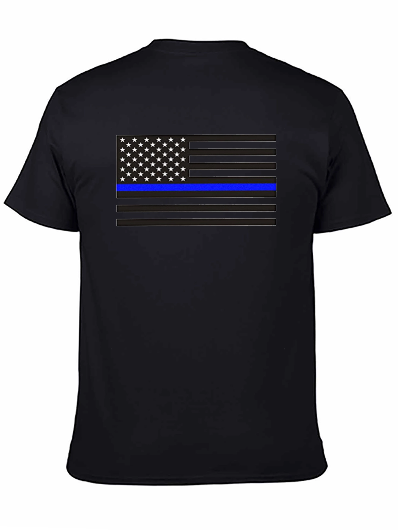 Thin Blue Line American Flag T-Shirt