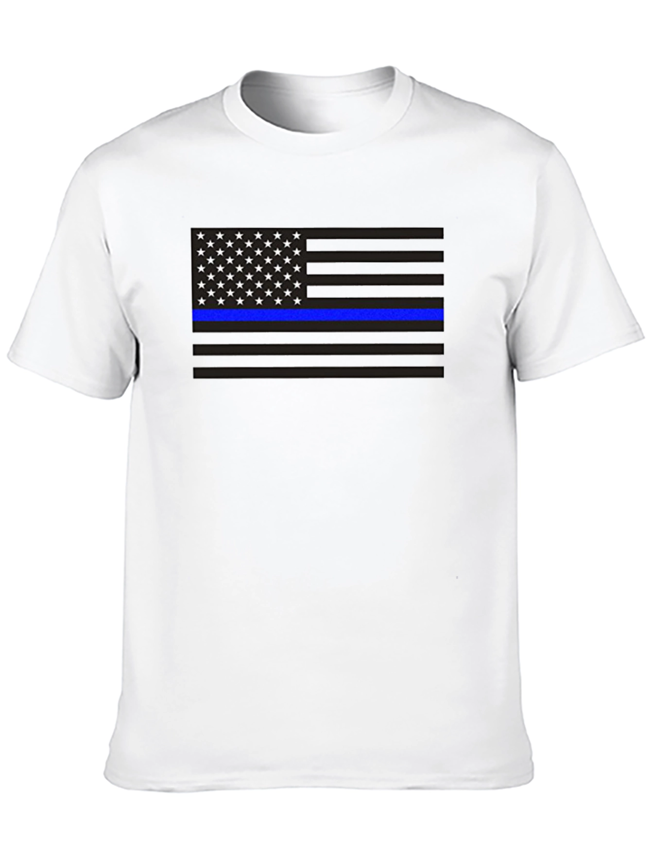 Thin Blue Line American Flag T-Shirt