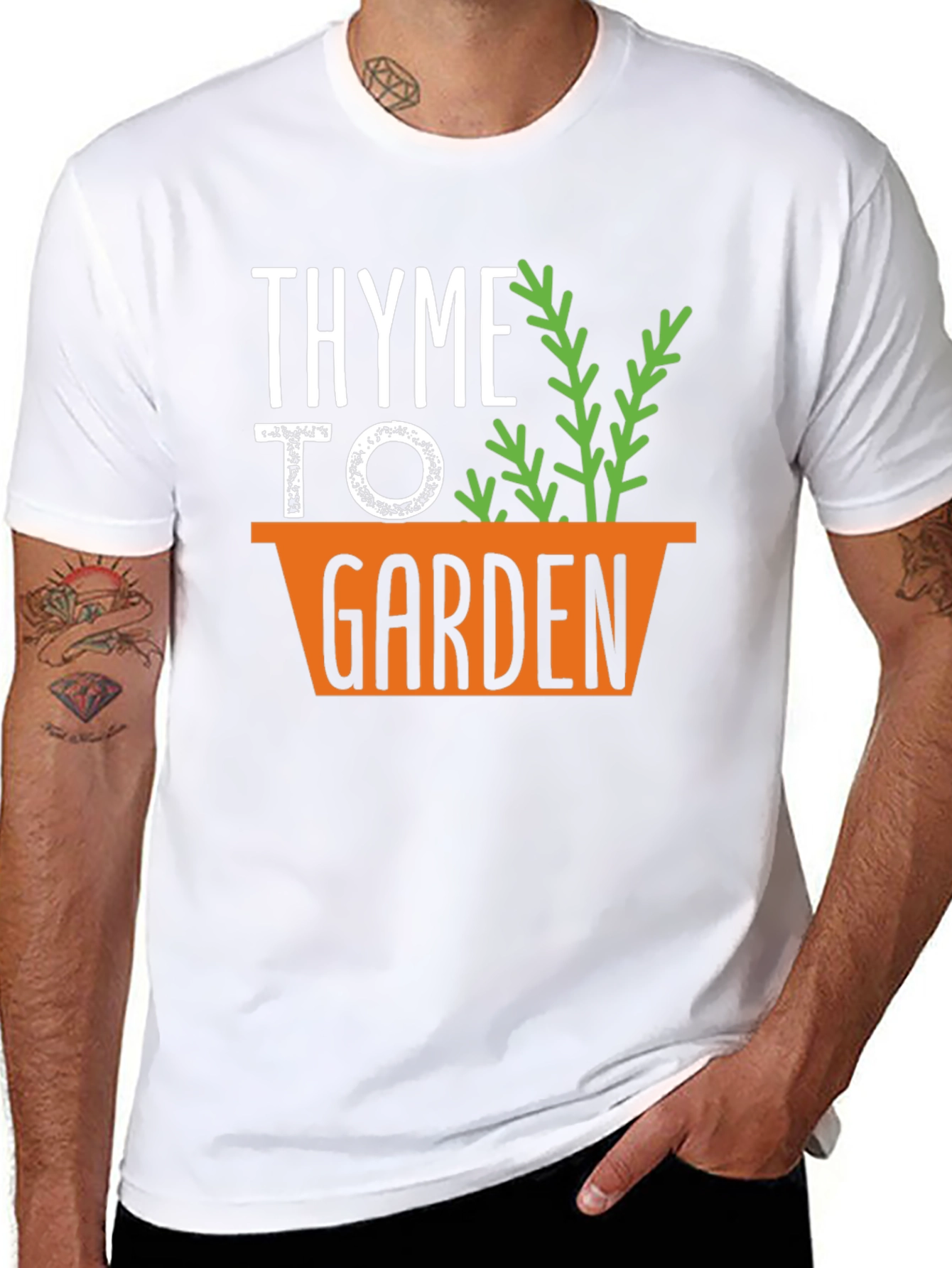 Thyme To Garden Graphic Tee - Black