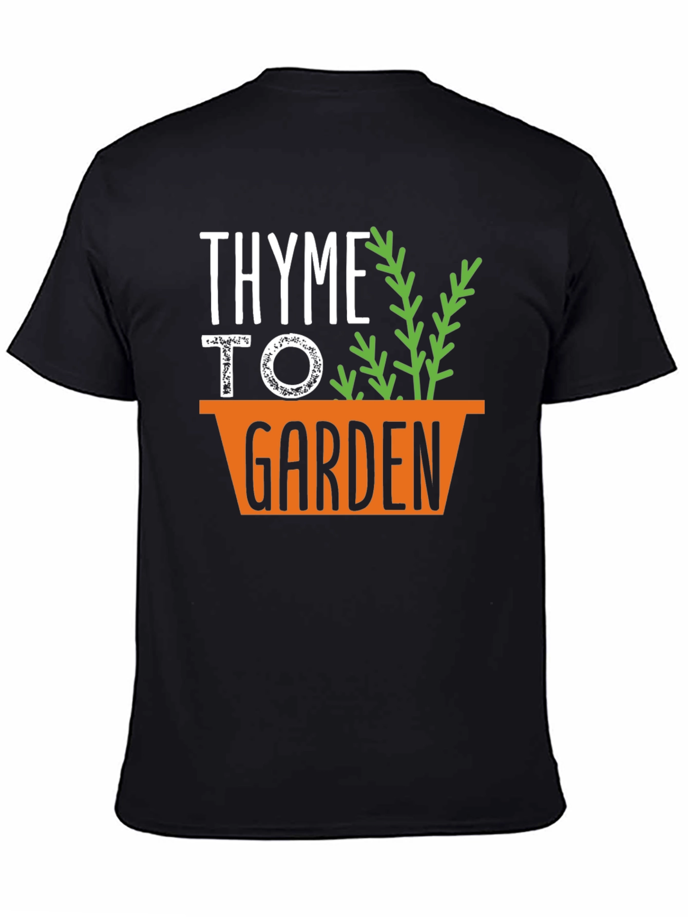Thyme To Garden Graphic Tee - Black