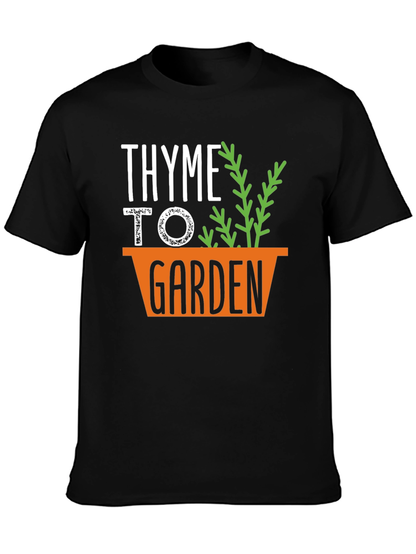 Thyme To Garden Graphic Tee - Black