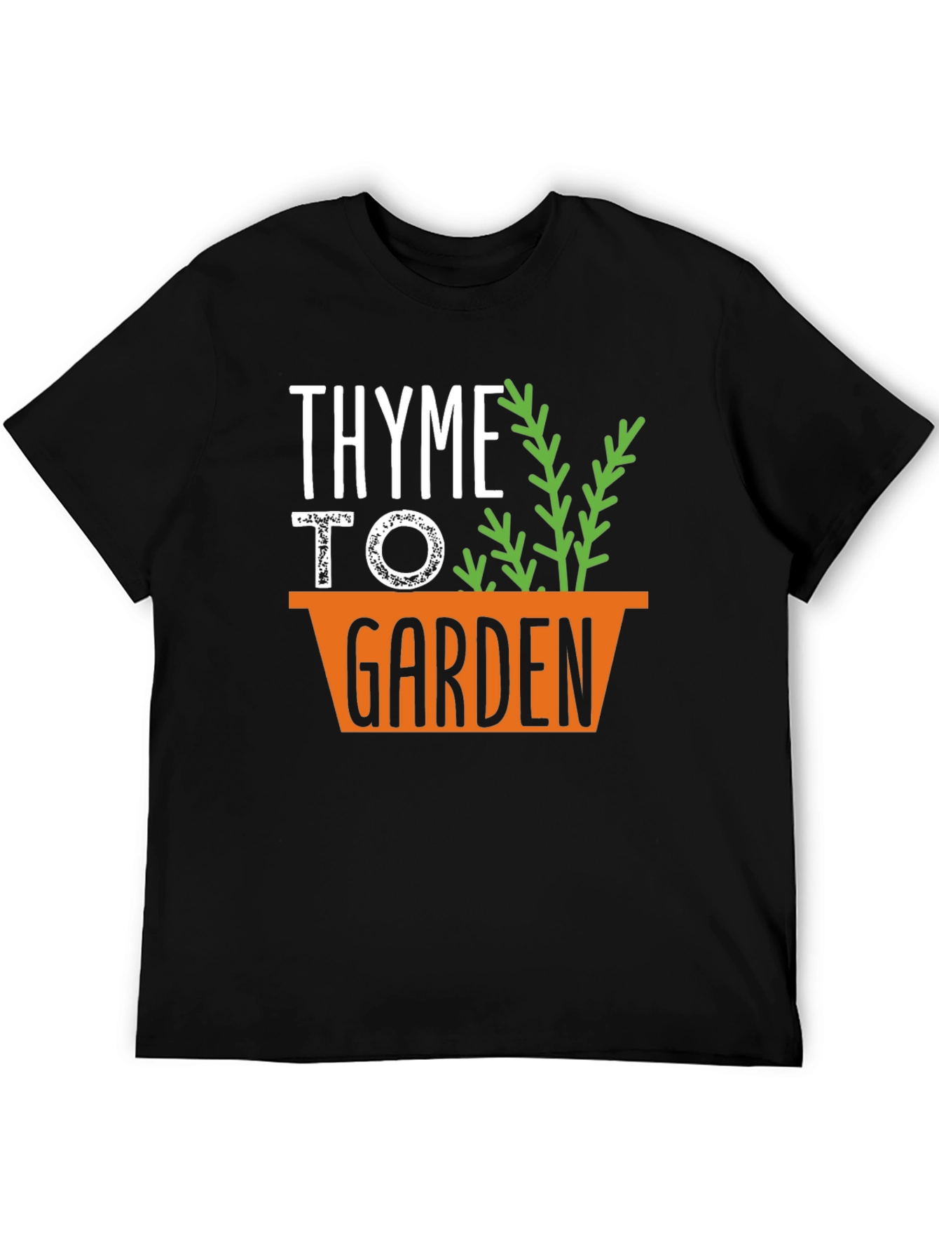 Thyme To Garden Graphic Tee - Black