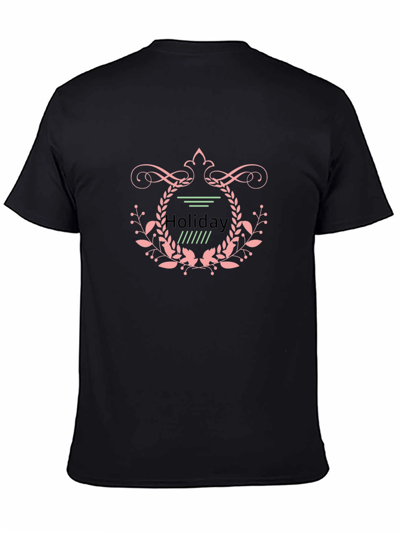 Holiday Graphic Print Black T-Shirt